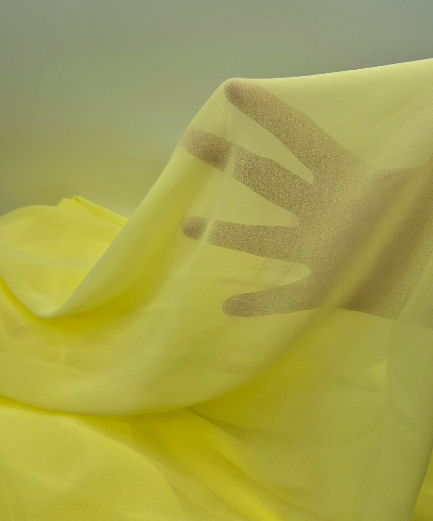 Plain Pale Yellow Chiffon Sheer Dress Bridal Fabric - T9 Fabrics