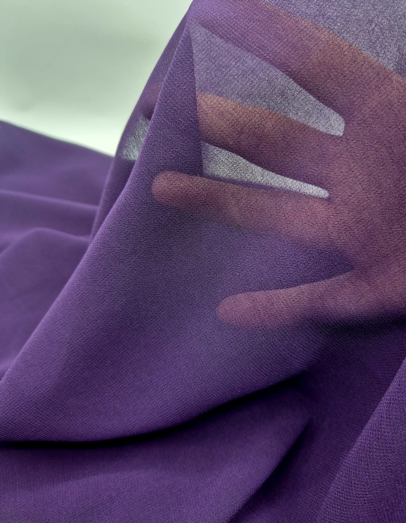 Plain Purple Chiffon Sheer Dress Bridal Fabric - T9 Fabrics
