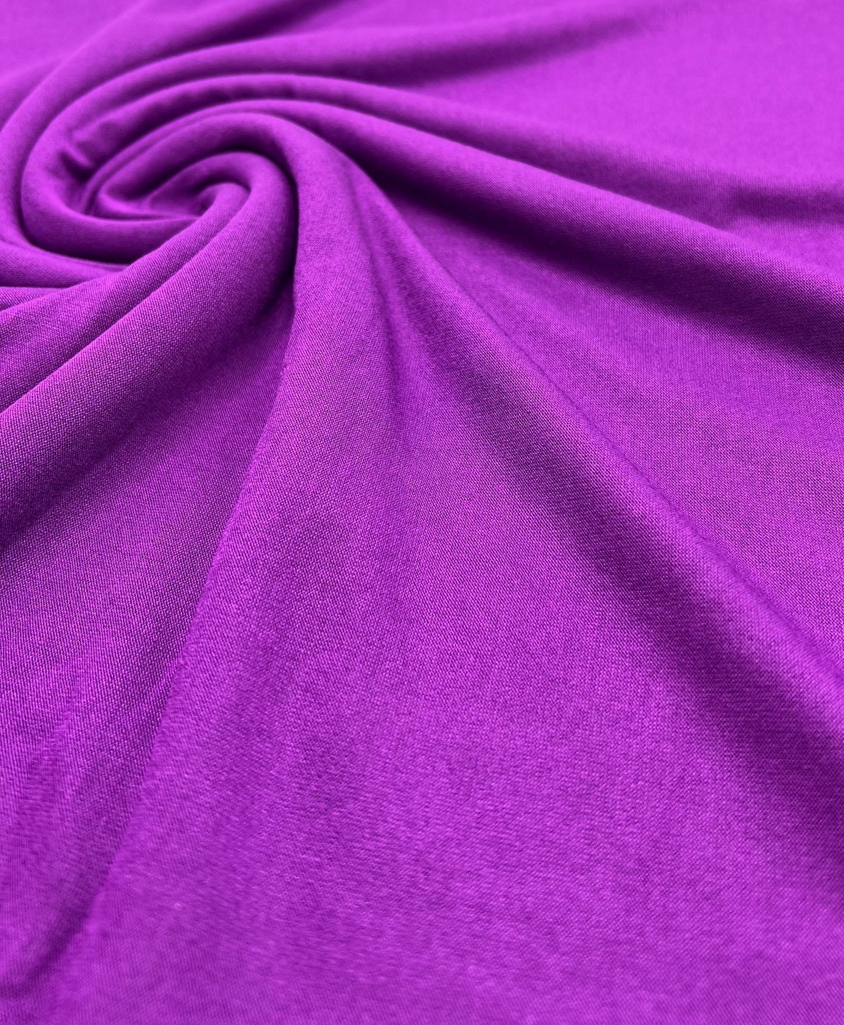 Plain Purple Viscose Elastane Fabric 4 Way Stretch Jersey - T9 Fabrics