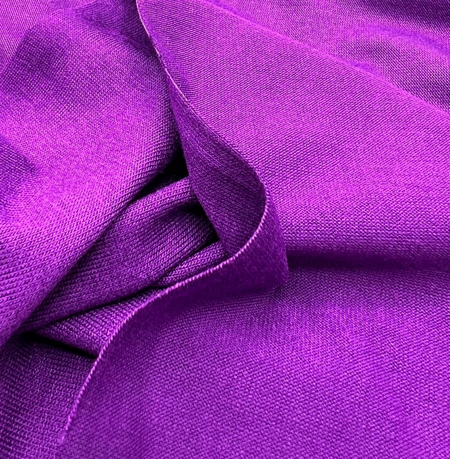 Plain Purple Viscose Elastane Fabric 4 Way Stretch Jersey - T9 Fabrics
