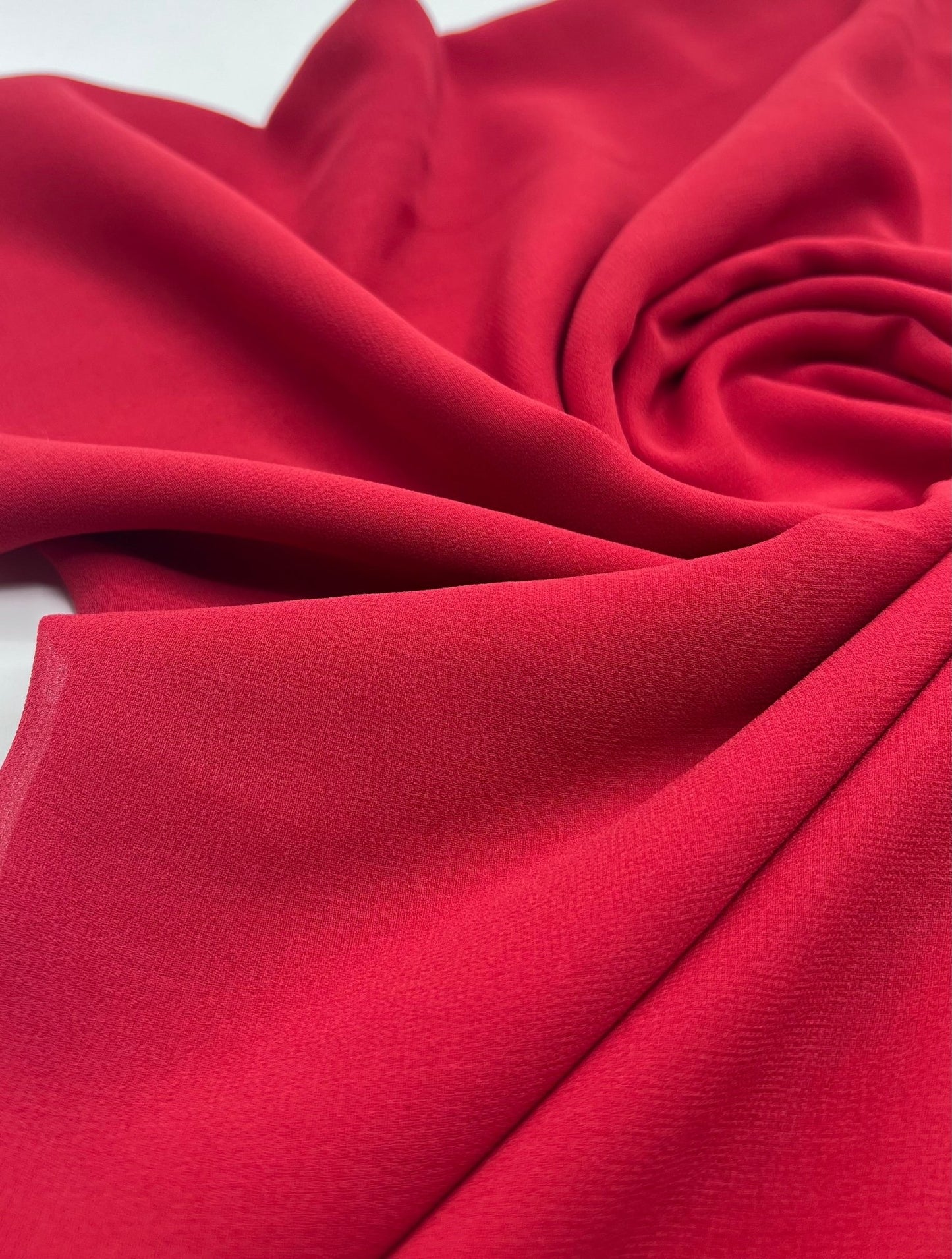 Plain Red Chiffon Fabric - T9 Fabrics
