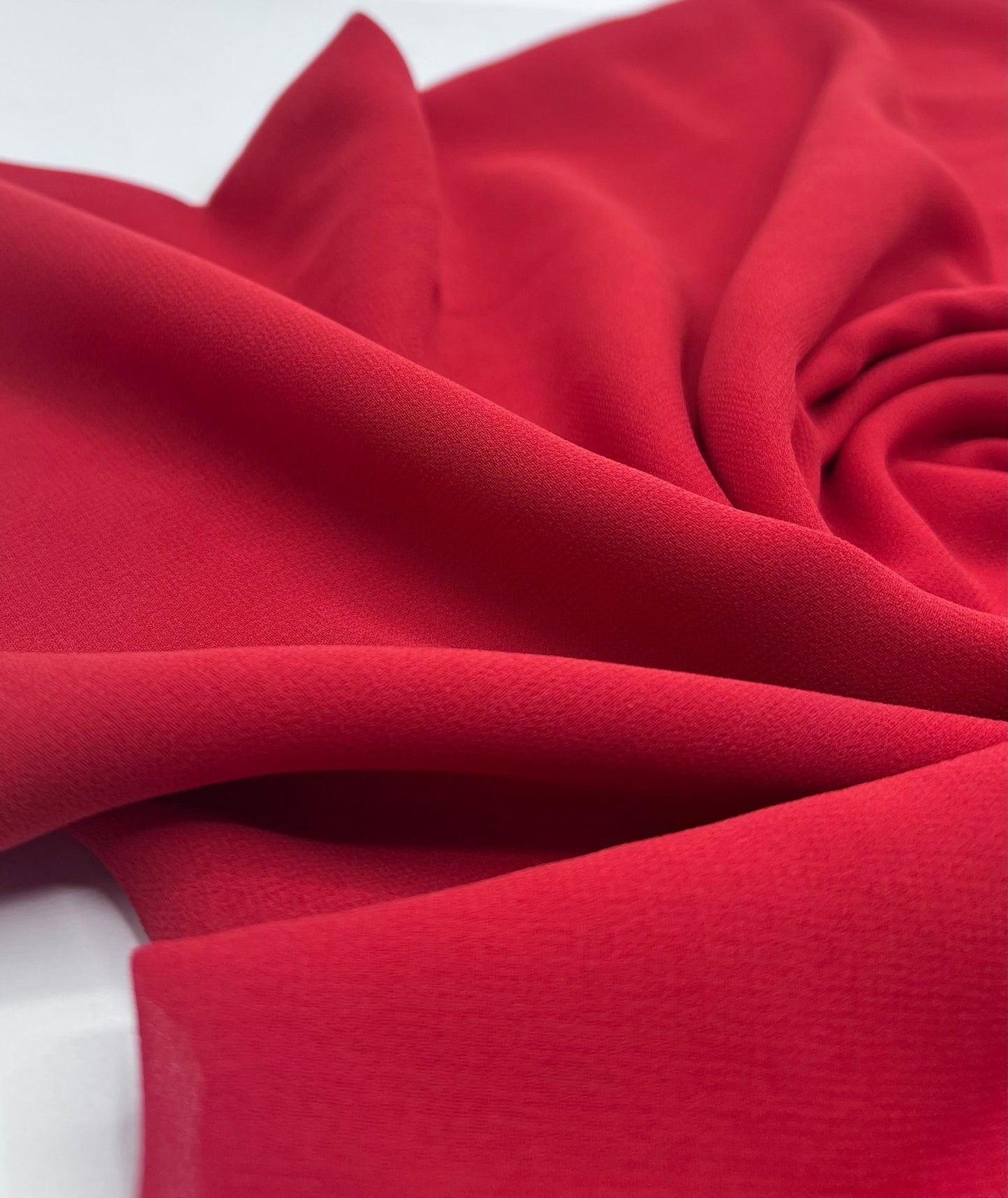 Plain Red Chiffon Fabric - T9 Fabrics