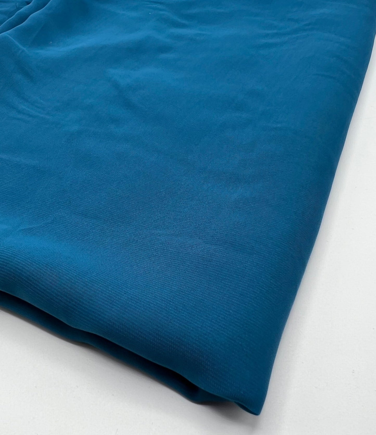 Plain Teal Blue Chiffon Sheer Dress Bridal Fabric - T9 Fabrics