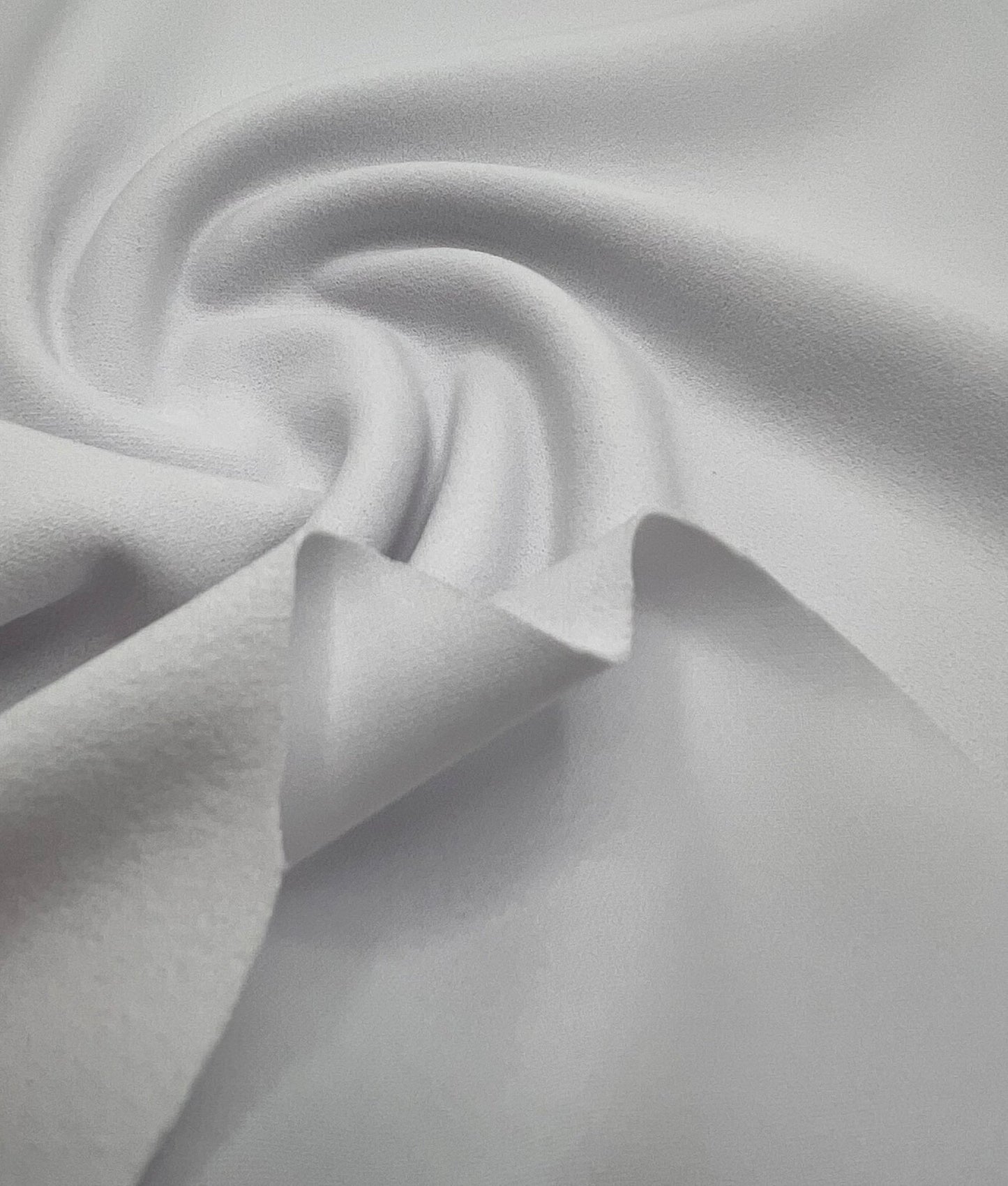 Plain White Scuba Crepe Stretch Jersey Fabric 4 Way Stretch - T9 Fabrics
