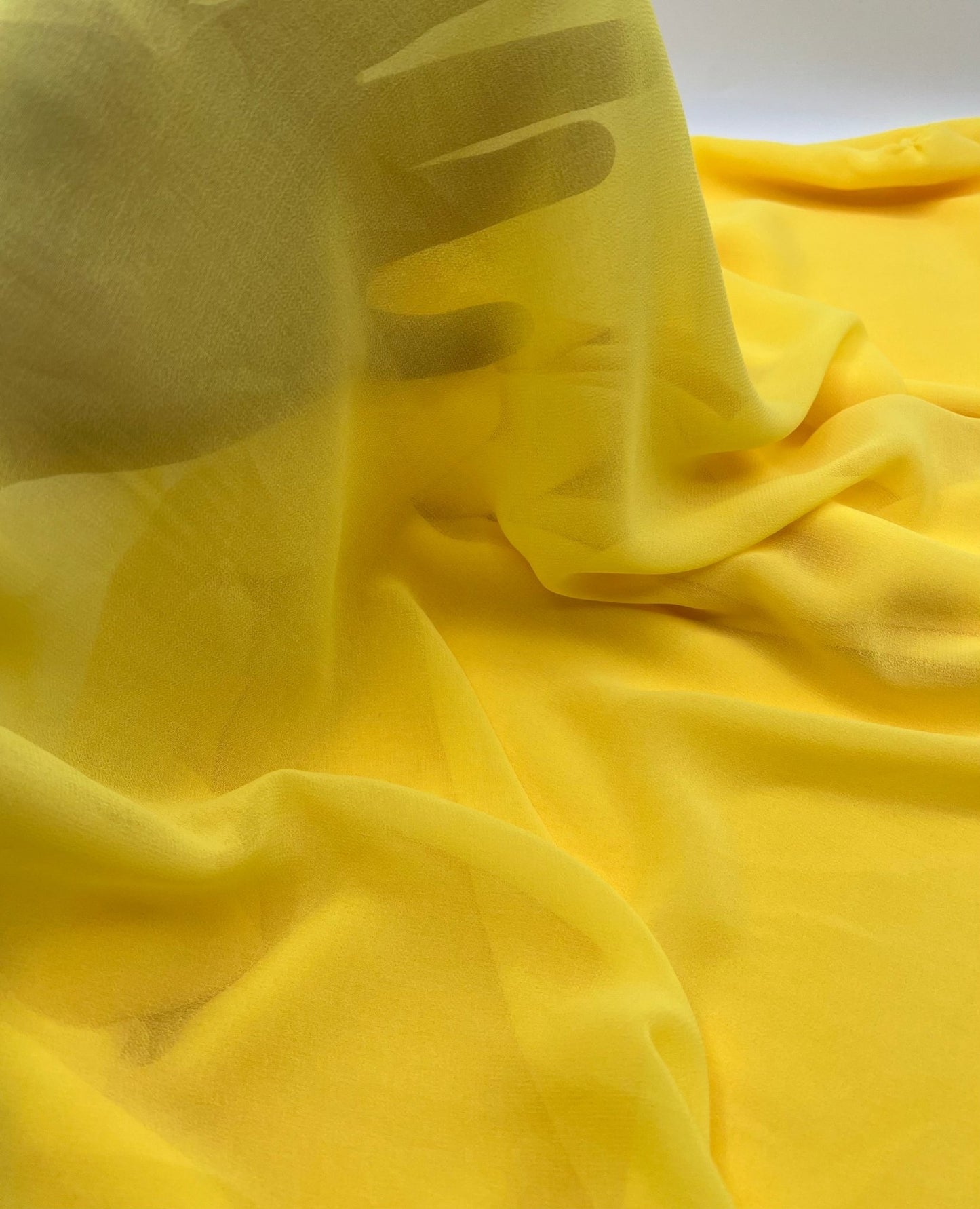 Plain Yellow Chiffon Sheer Dress Bridal Fabric - T9 Fabrics