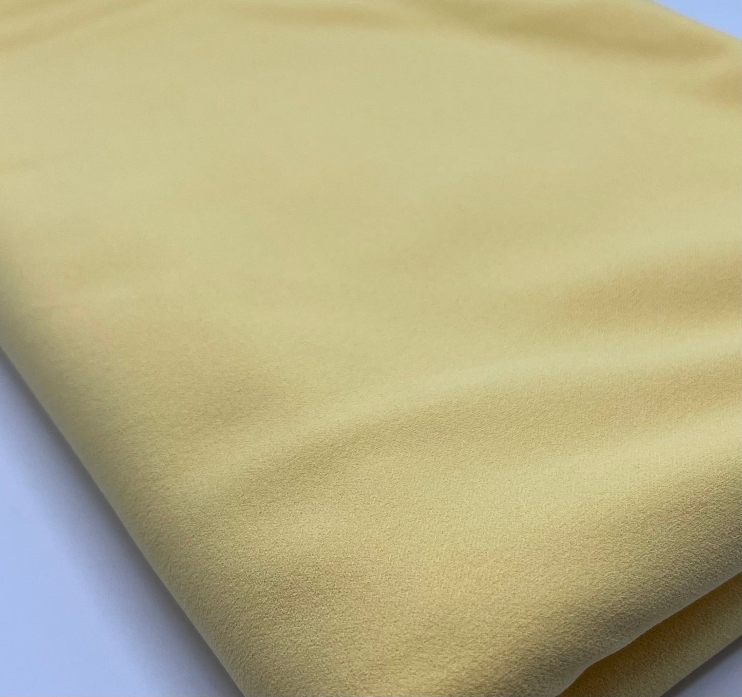 Plain Yellow Lemon Scuba Crepe Stretch Jersey Fabric 4 Way Stretch - T9 Fabrics