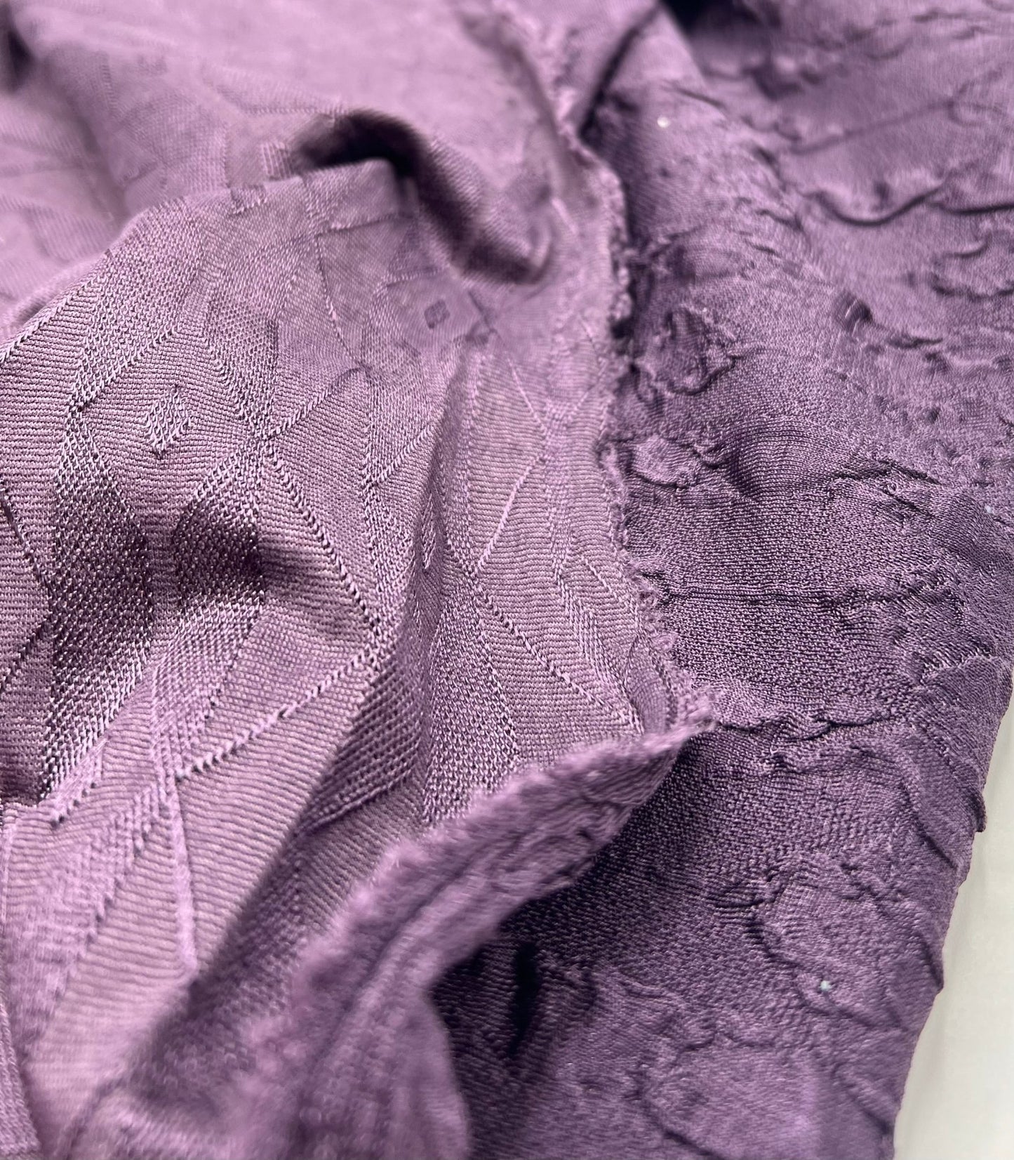 Plum Bubble Textured Jacquard Stretch Fabric - T9 Fabrics