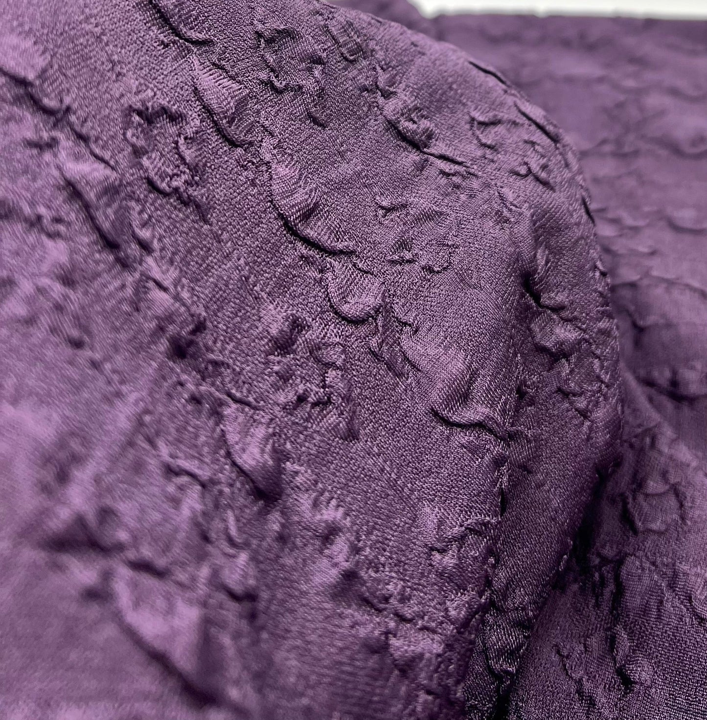 Plum Bubble Textured Jacquard Stretch Fabric - T9 Fabrics