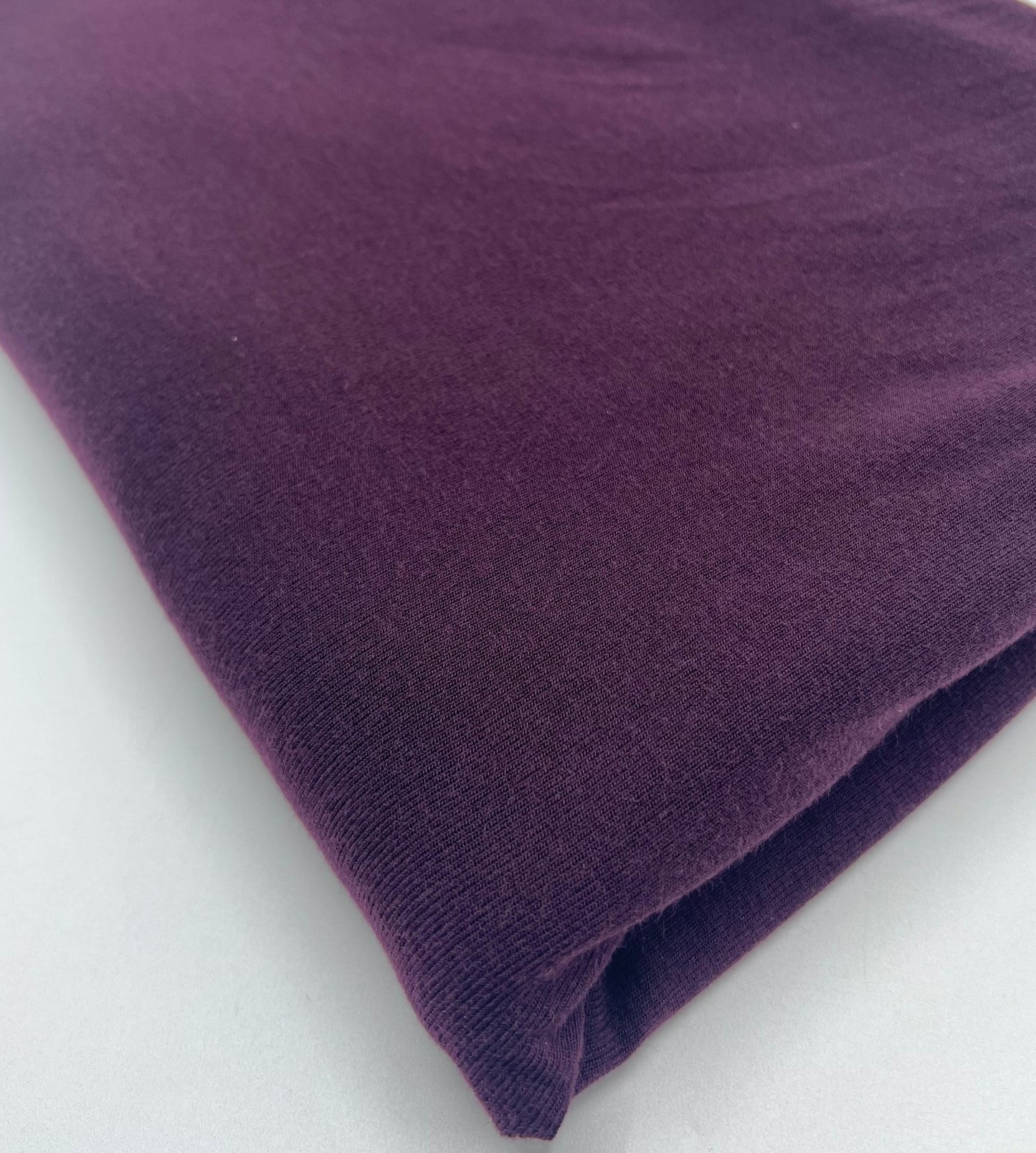 Plum Lightweight Melange Knit Stretch Fabric - T9 Fabrics