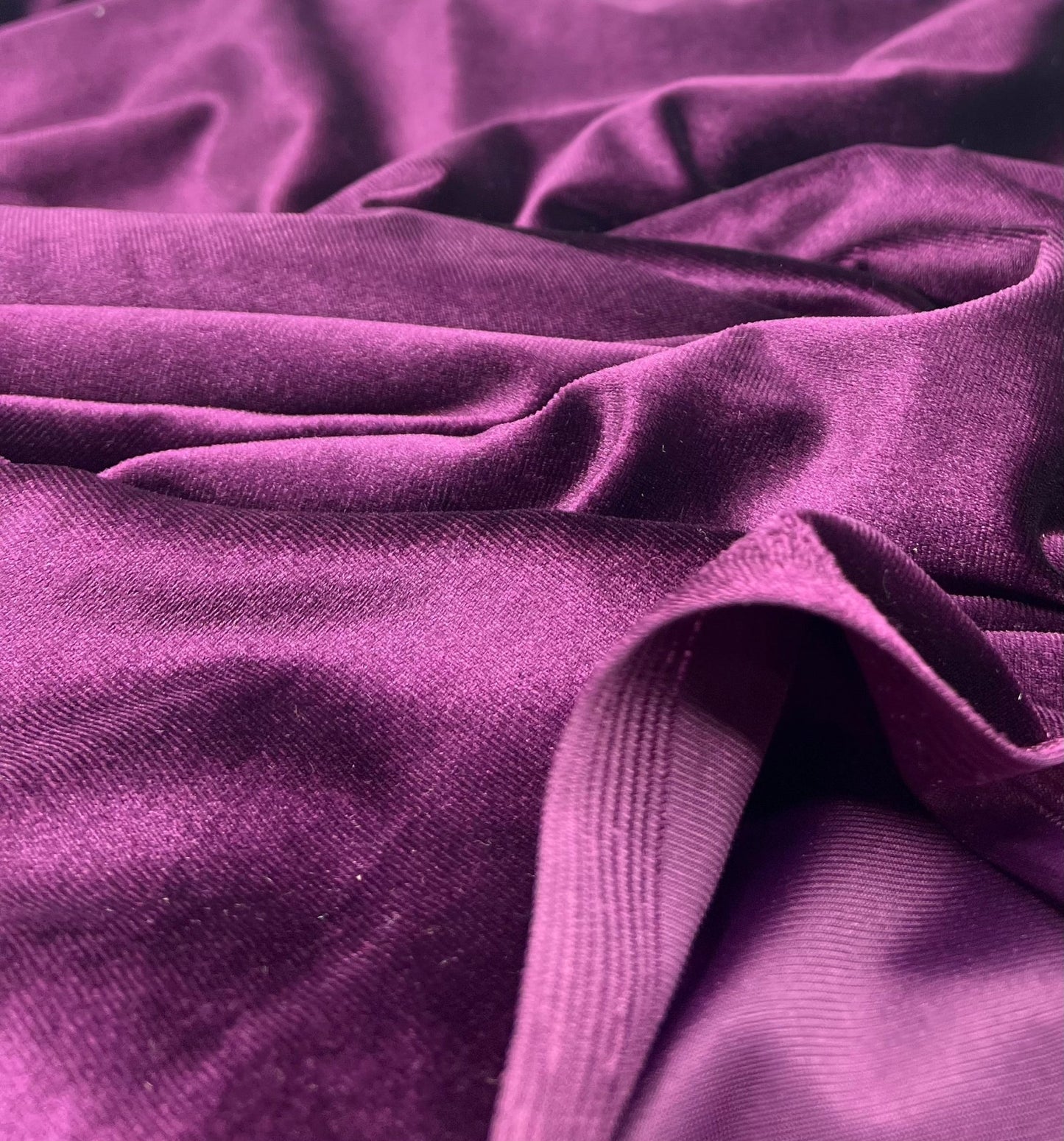 Plum Plain Velour Spandex Stretch Fabric - T9 Fabrics