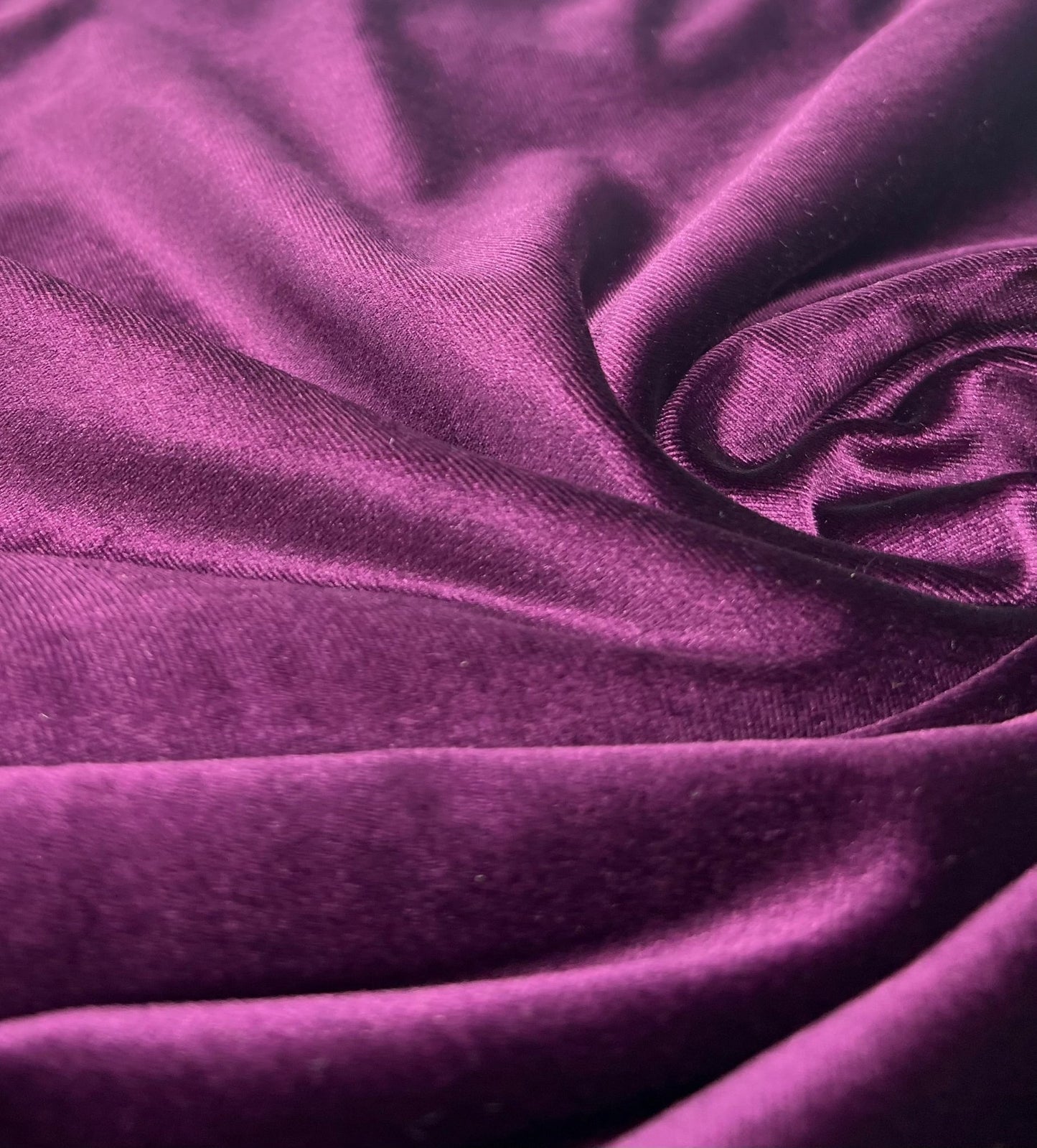 Plum Plain Velour Spandex Stretch Fabric - T9 Fabrics