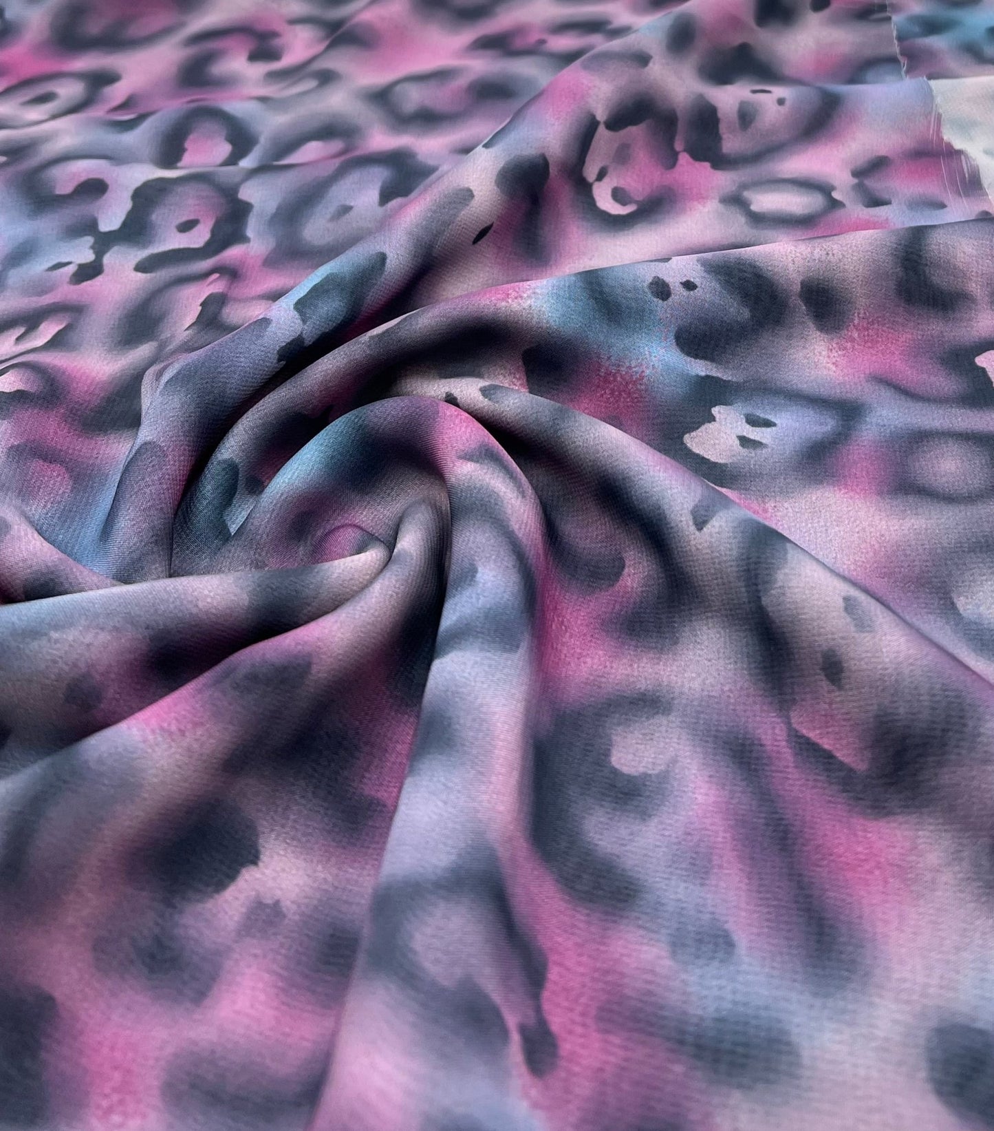 Purple Animal Mix Printed Chiffon Dress Fabric - T9 Fabrics