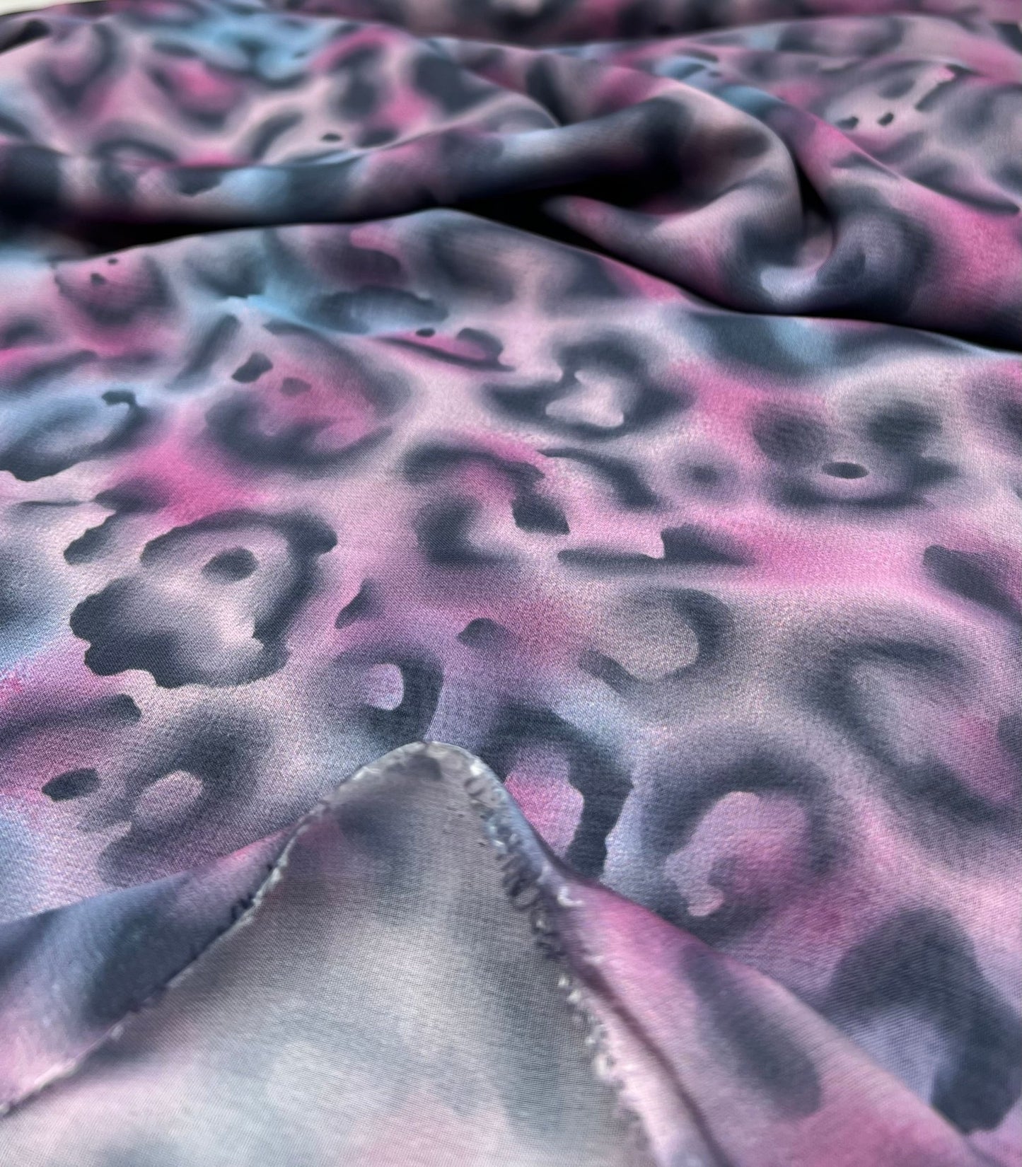 Purple Animal Mix Printed Chiffon Dress Fabric - T9 Fabrics