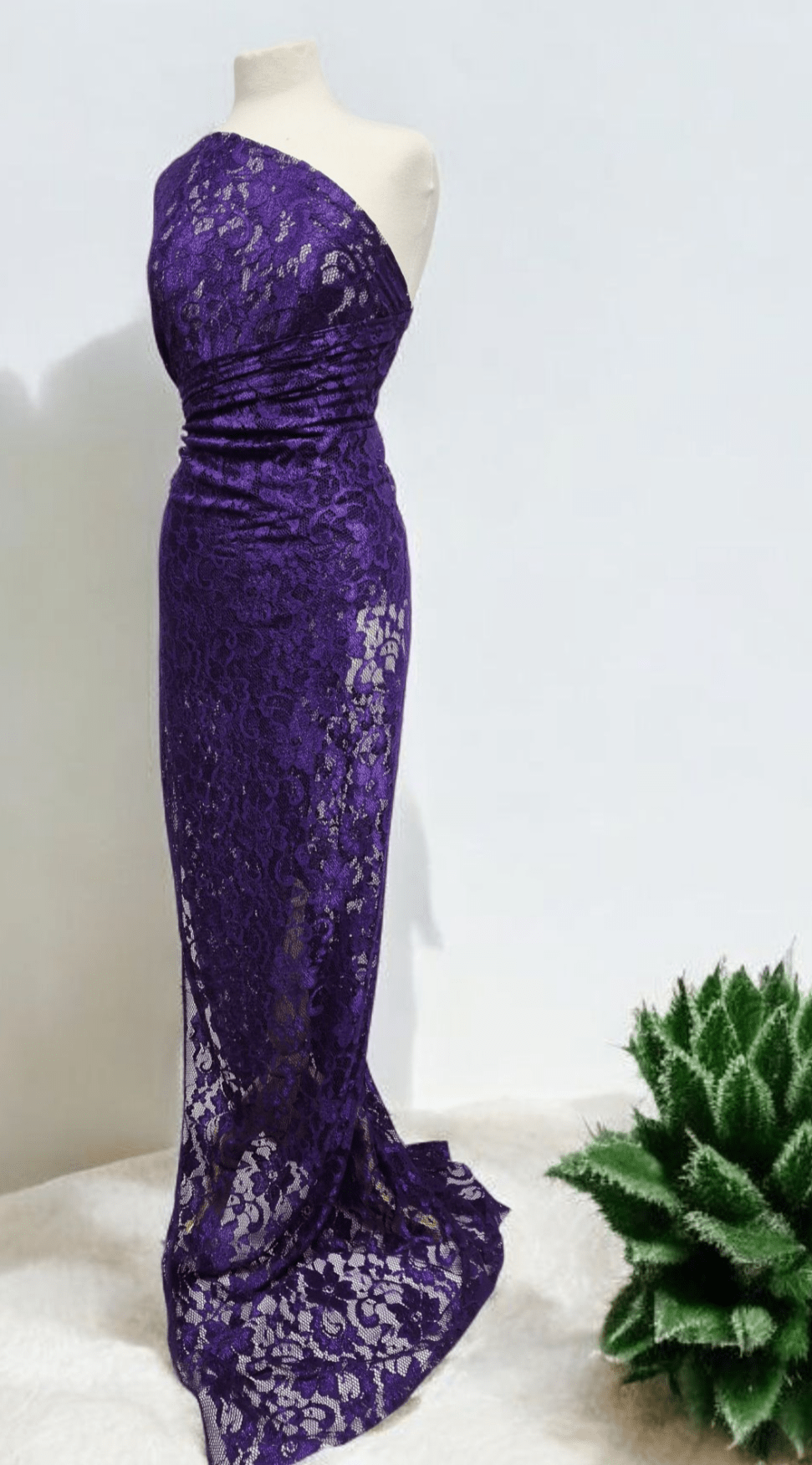 Purple Floral Lace Fabric Stretch - T9 Fabrics