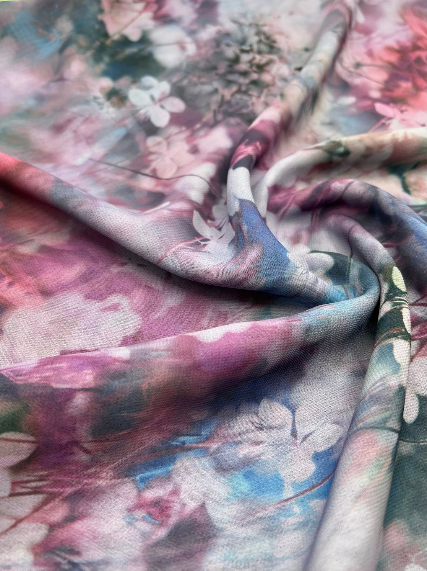 Purple Floral Mix Printed Chiffon Dress Fabric - T9 Fabrics