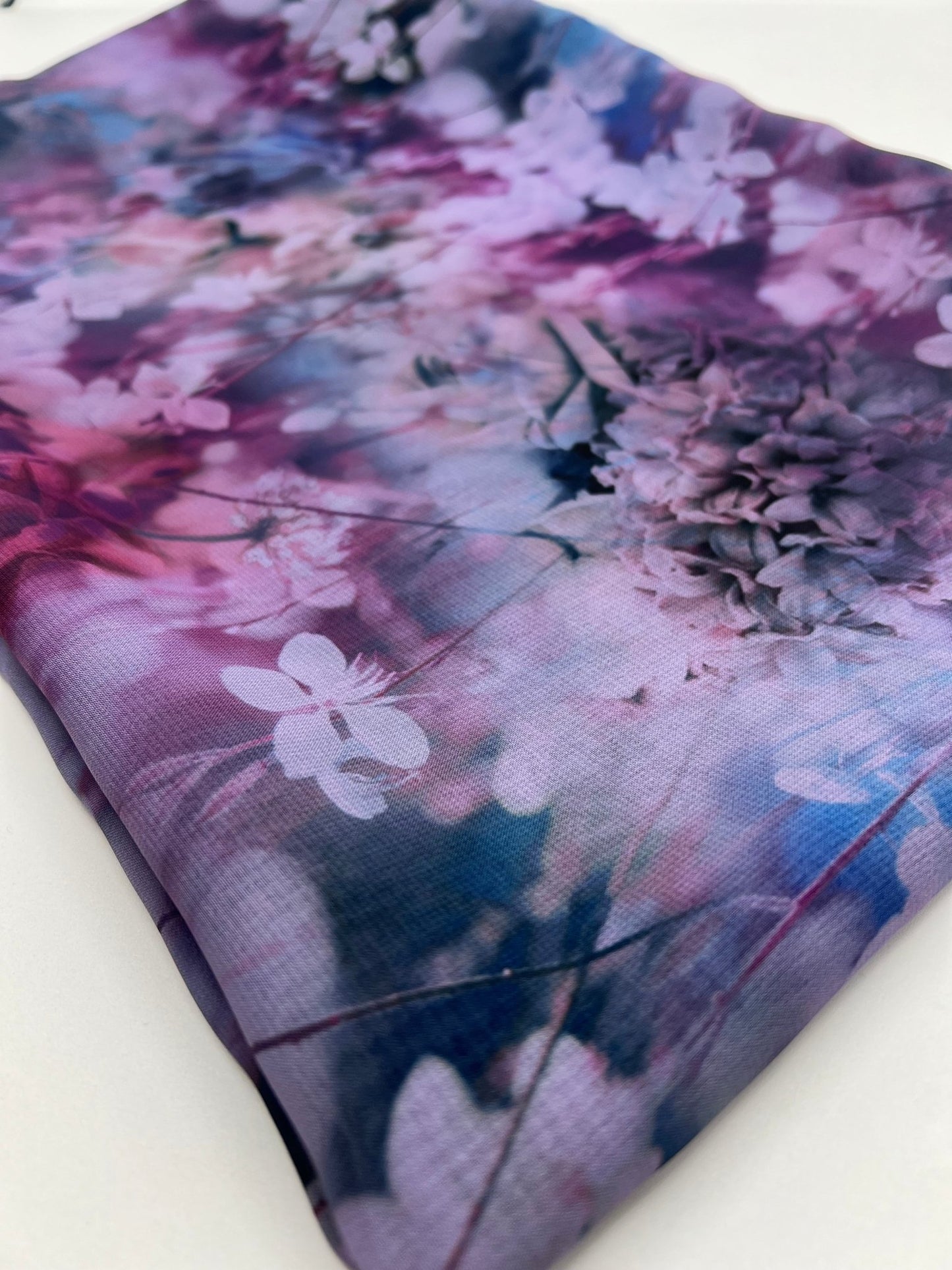 Purple Floral Mix Printed Chiffon Dress Fabric - T9 Fabrics