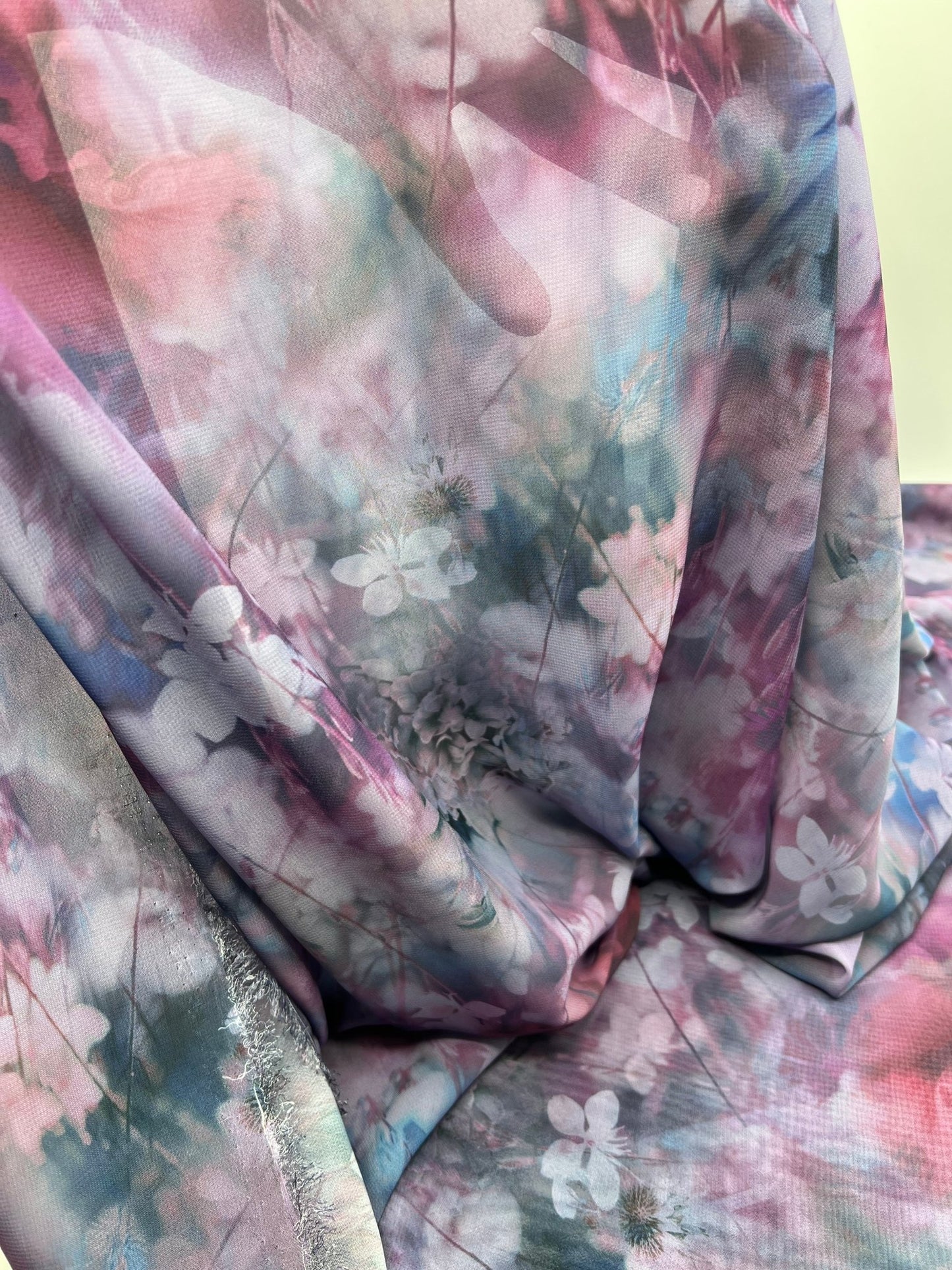 Purple Floral Mix Printed Chiffon Dress Fabric - T9 Fabrics
