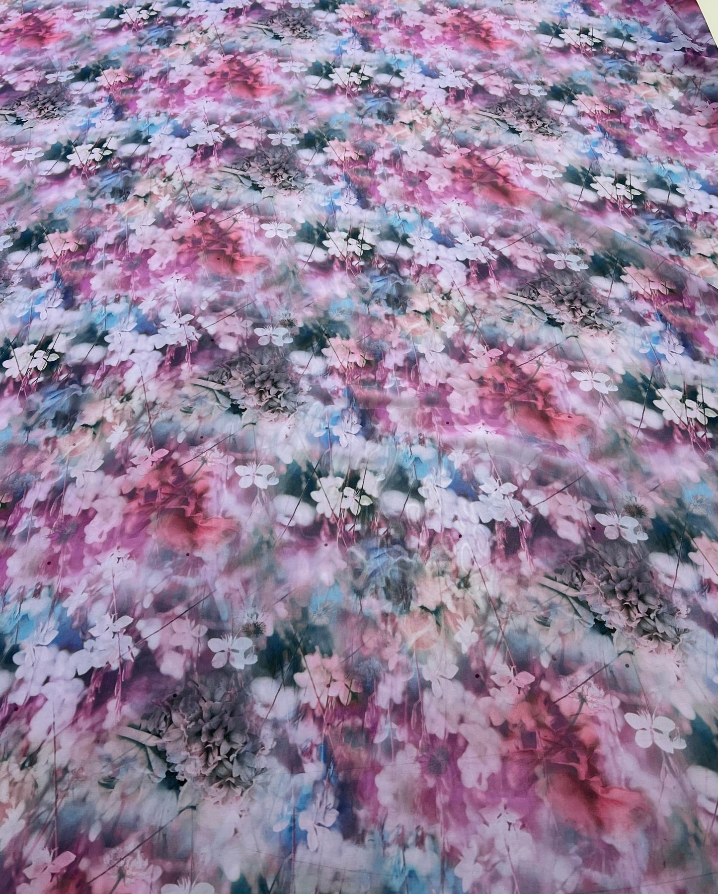 Purple Floral Mix Printed Chiffon Dress Fabric - T9 Fabrics