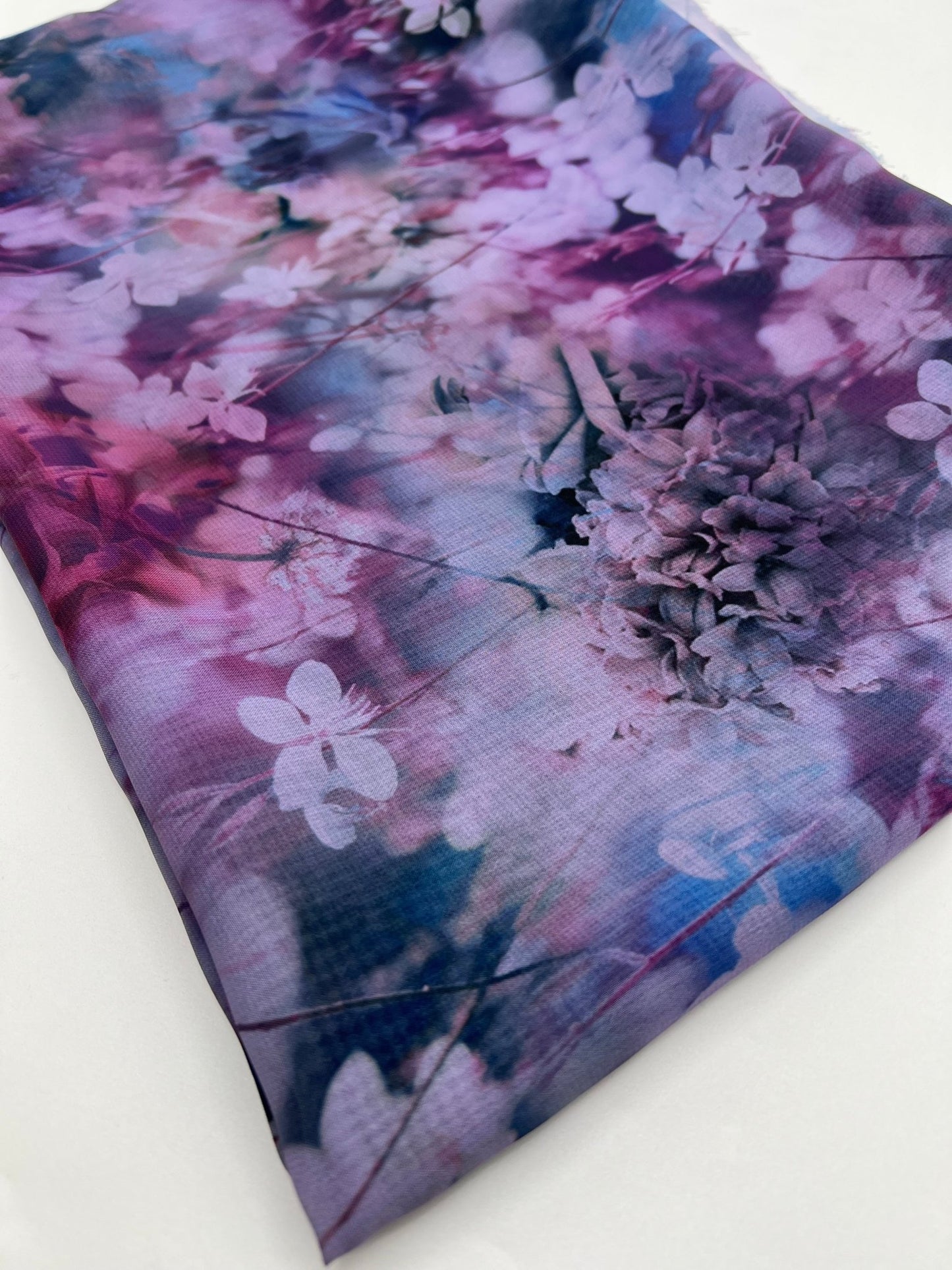 Purple Floral Mix Printed Chiffon Dress Fabric - T9 Fabrics
