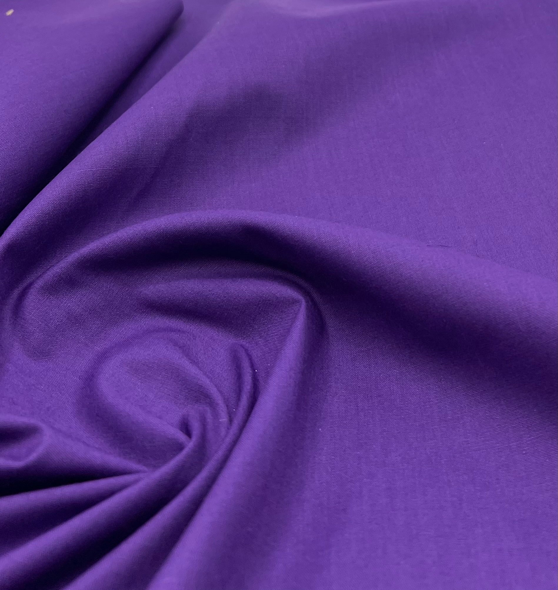 Purple Plain Poly Cotton 105 GSM 80/20 44 Inch Non Stretch - T9 Fabrics