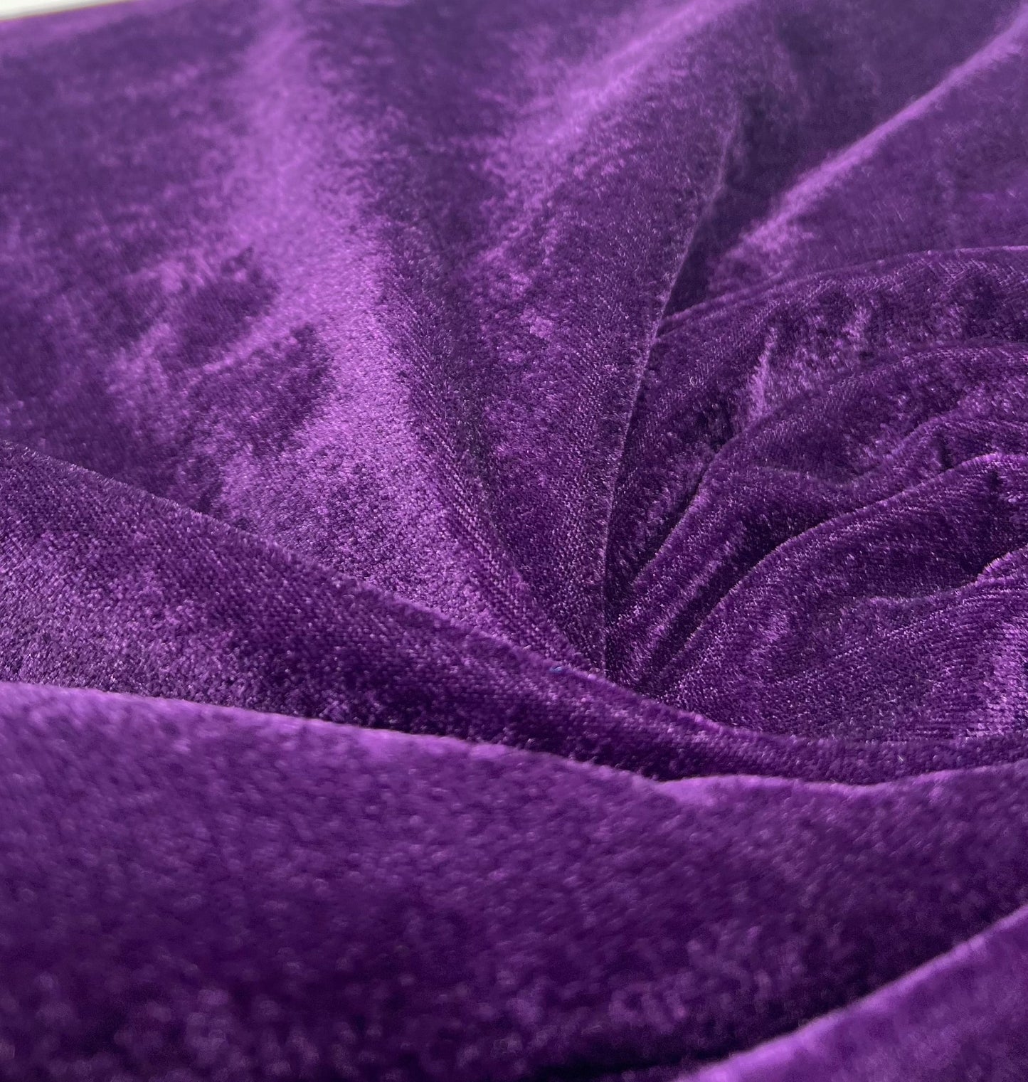 Purple Plain Velour Spandex Stretch Fabric - T9 Fabrics