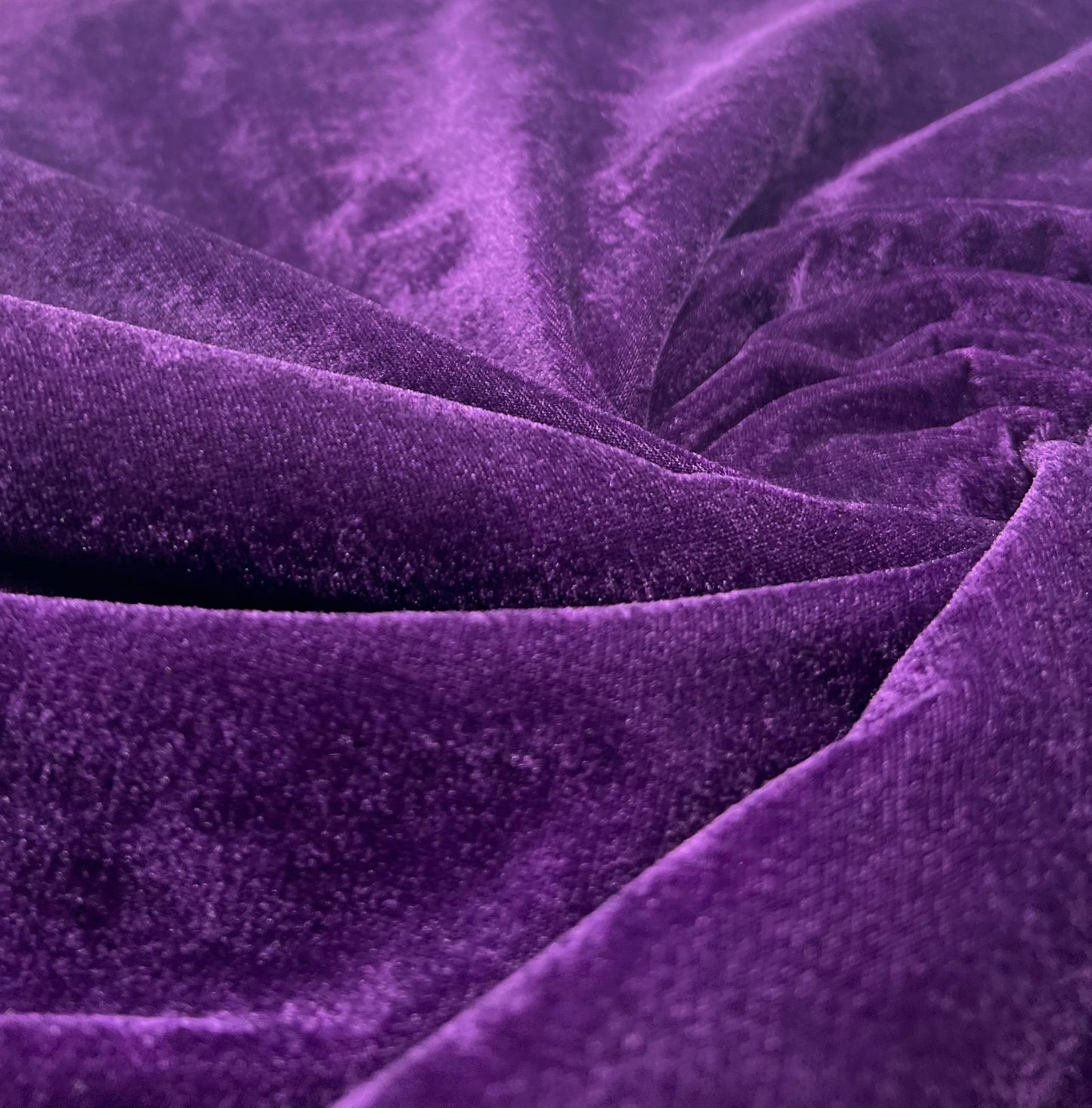 Purple Plain Velour Spandex Stretch Fabric - T9 Fabrics