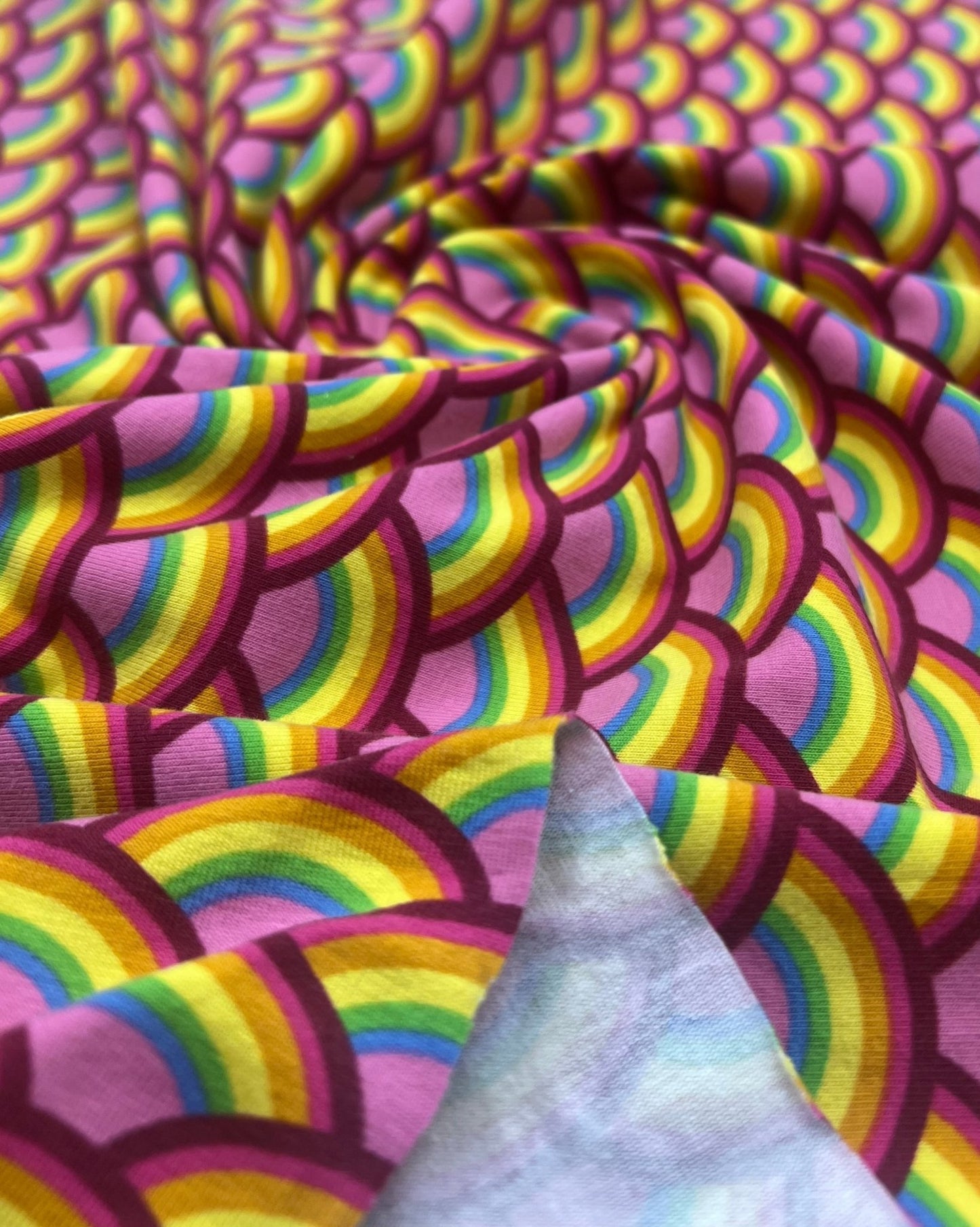 Rainbow Scales Cotton Stretch Jersey 200 GSM 95/5 Lycra 4 Way Stretch - T9 Fabrics