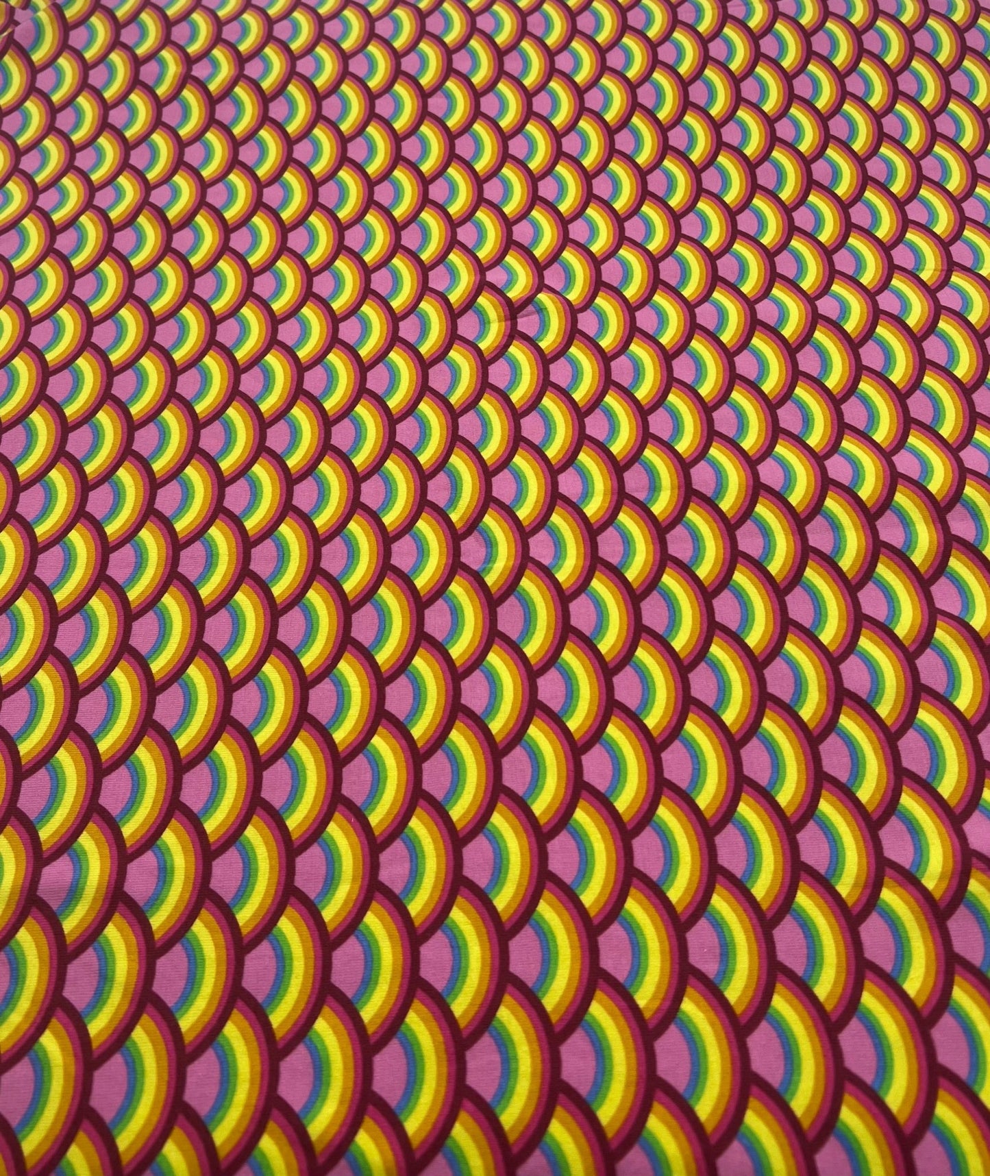 Rainbow Scales Cotton Stretch Jersey 200 GSM 95/5 Lycra 4 Way Stretch - T9 Fabrics
