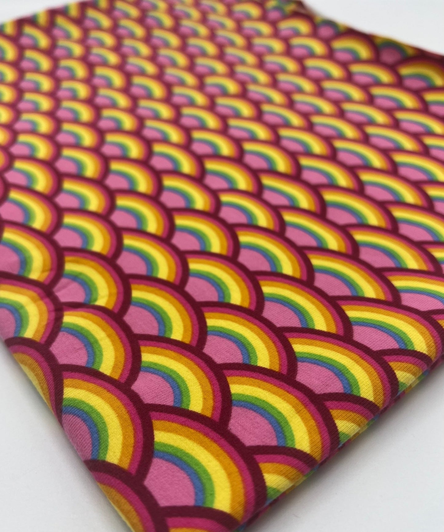 Rainbow Scales Cotton Stretch Jersey 200 GSM 95/5 Lycra 4 Way Stretch - T9 Fabrics