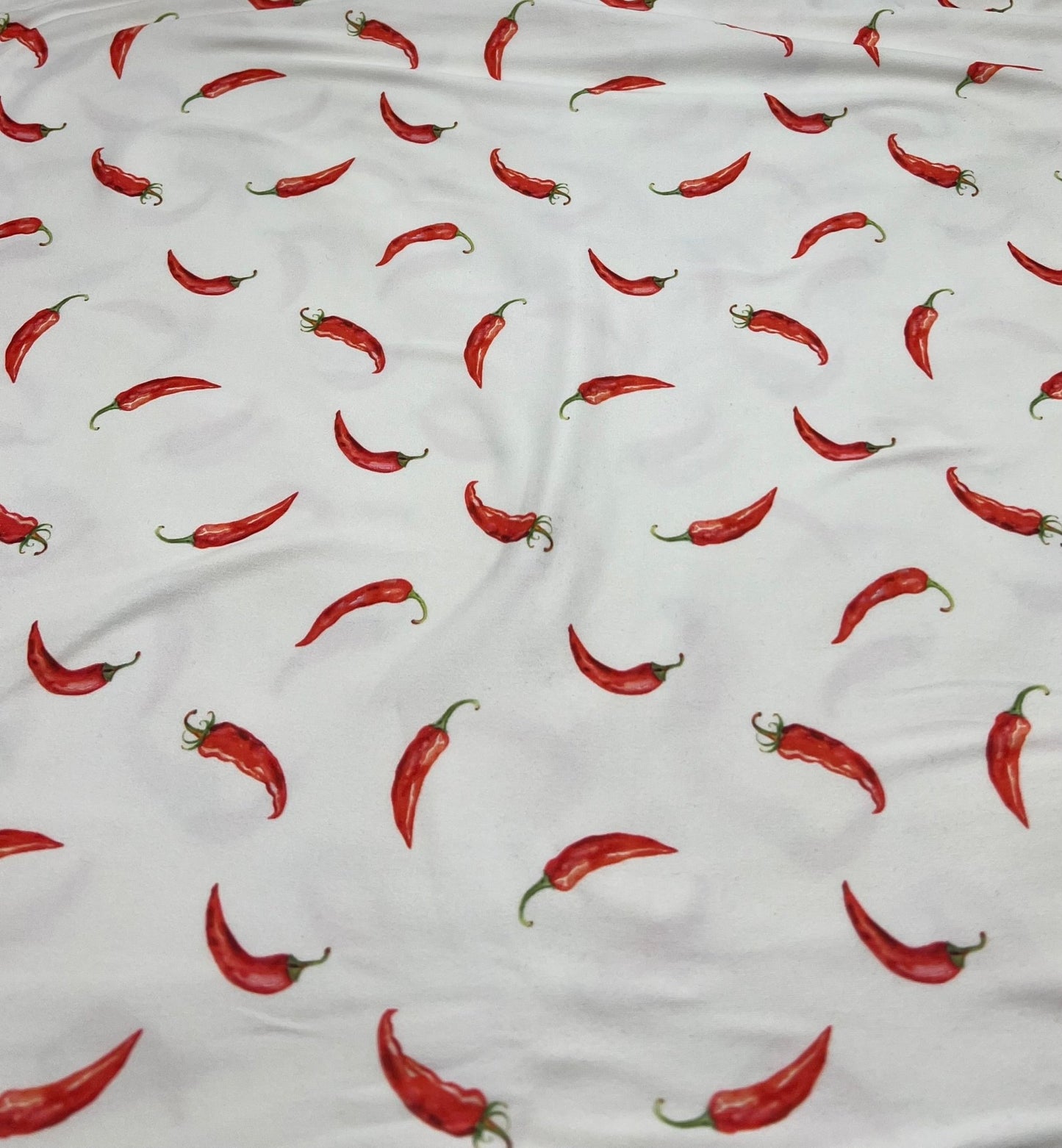 Red Chili Super Soft Print Spun Poly Stretch Fabric - T9 Fabrics