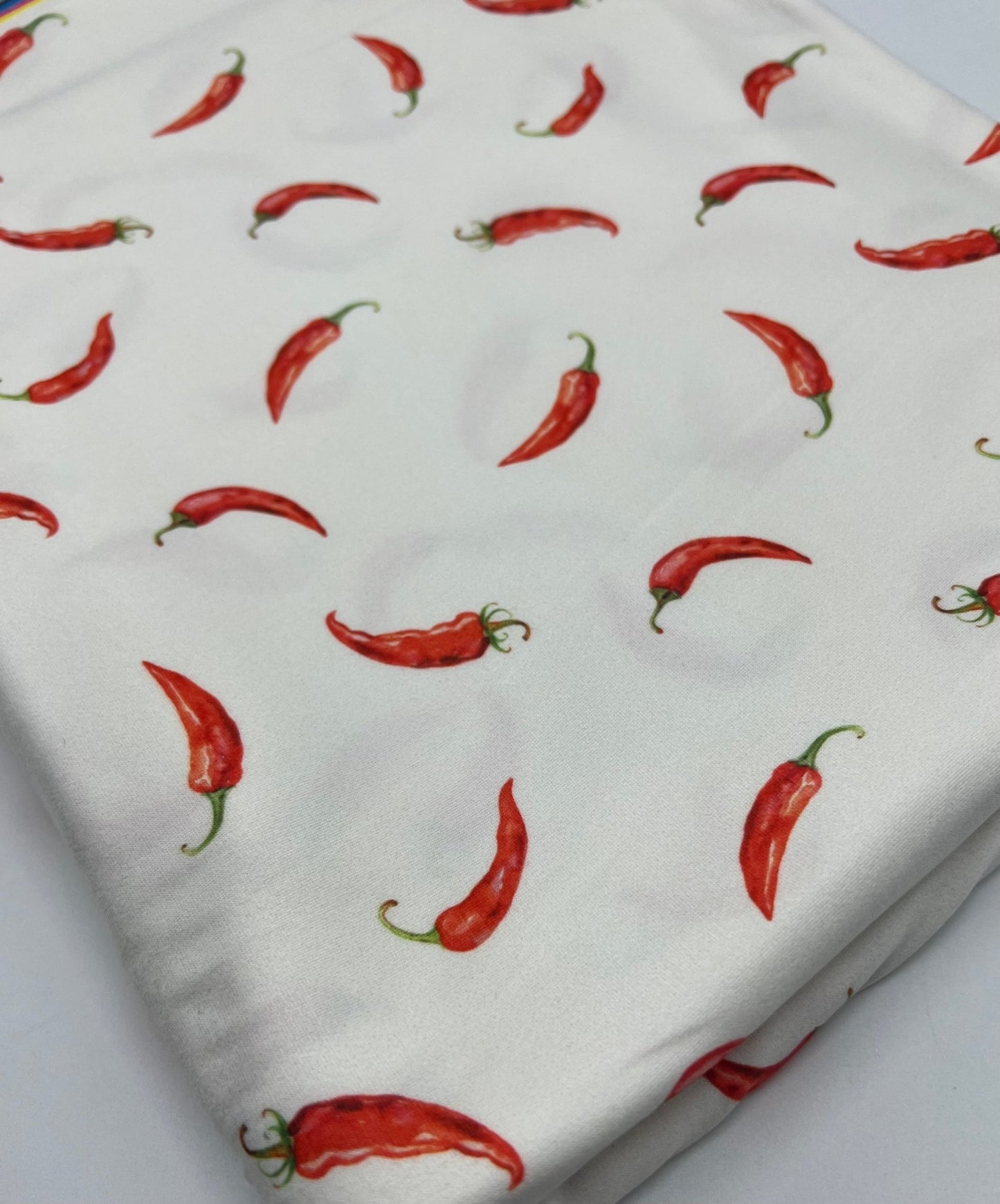 Red Chili Super Soft Print Spun Poly Stretch Fabric - T9 Fabrics