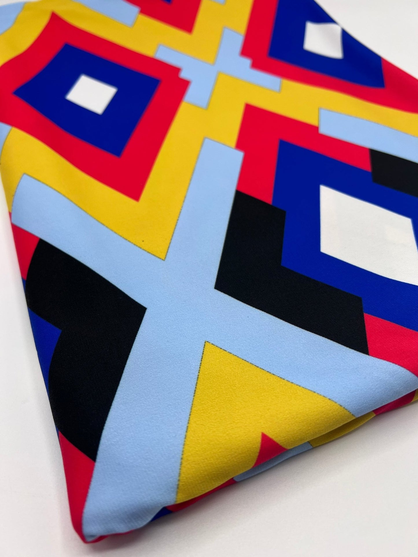 Red Diamond Multi Color ITY Fabric - T9 Fabrics