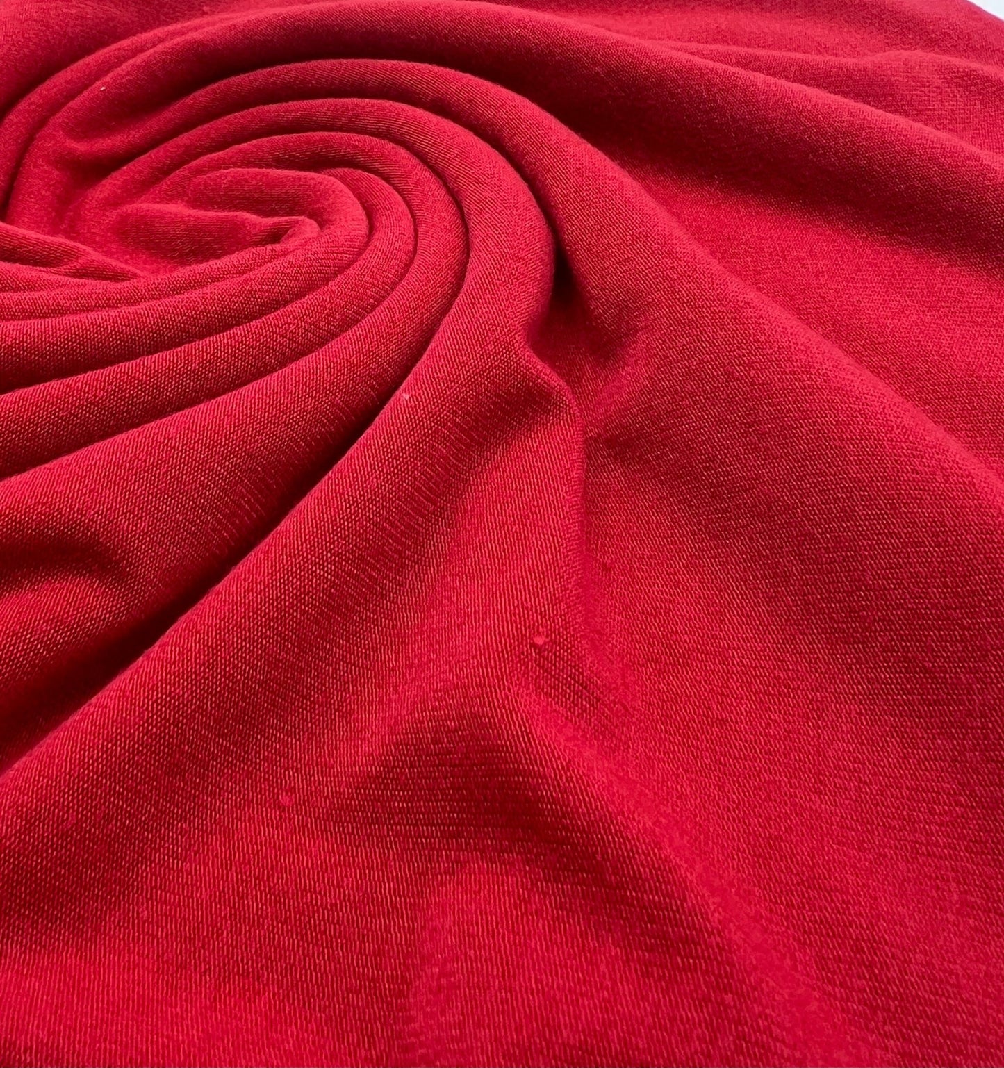 Red Lightweight Melange Knit Stretch Fabric - T9 Fabrics