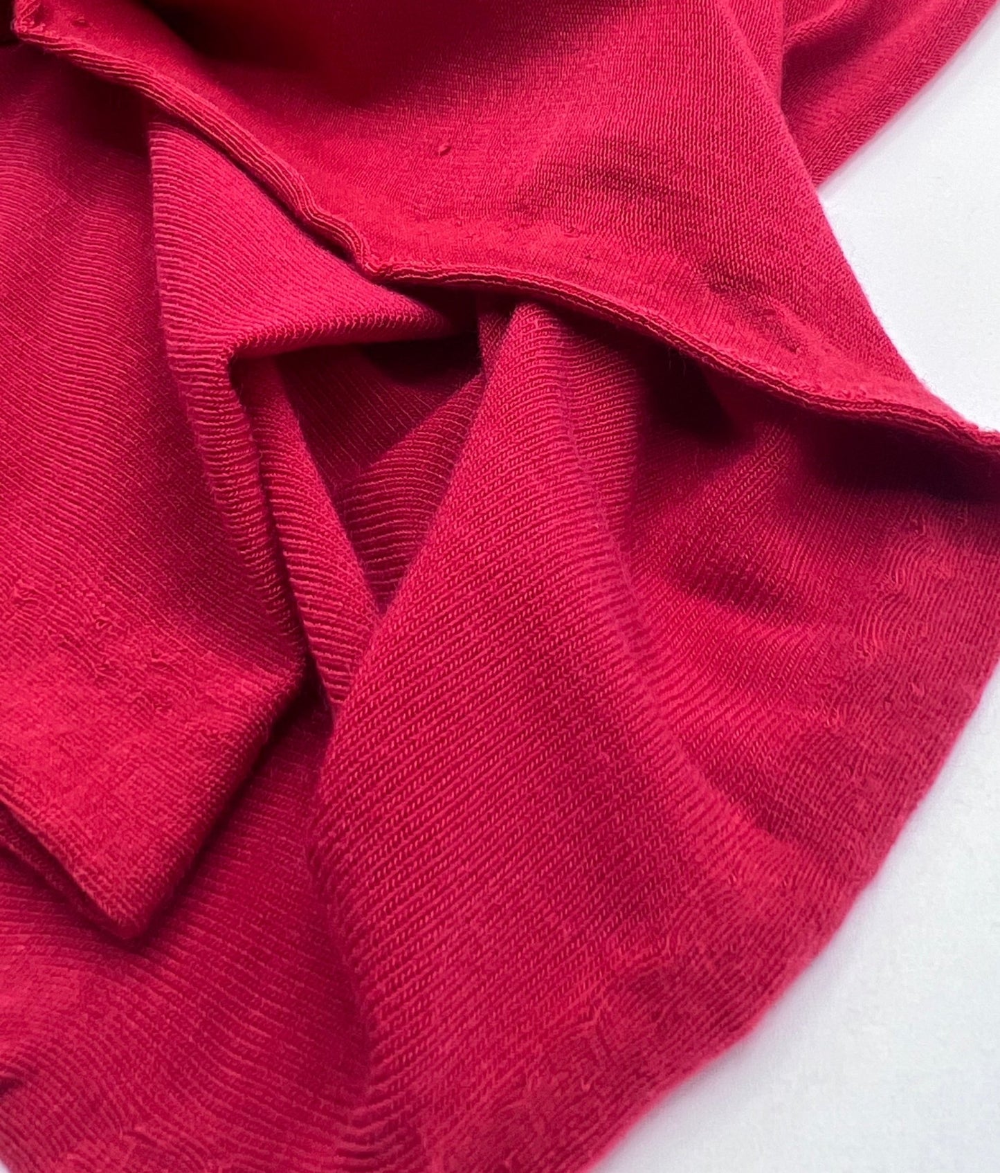 Red Lightweight Melange Knit Stretch Fabric - T9 Fabrics