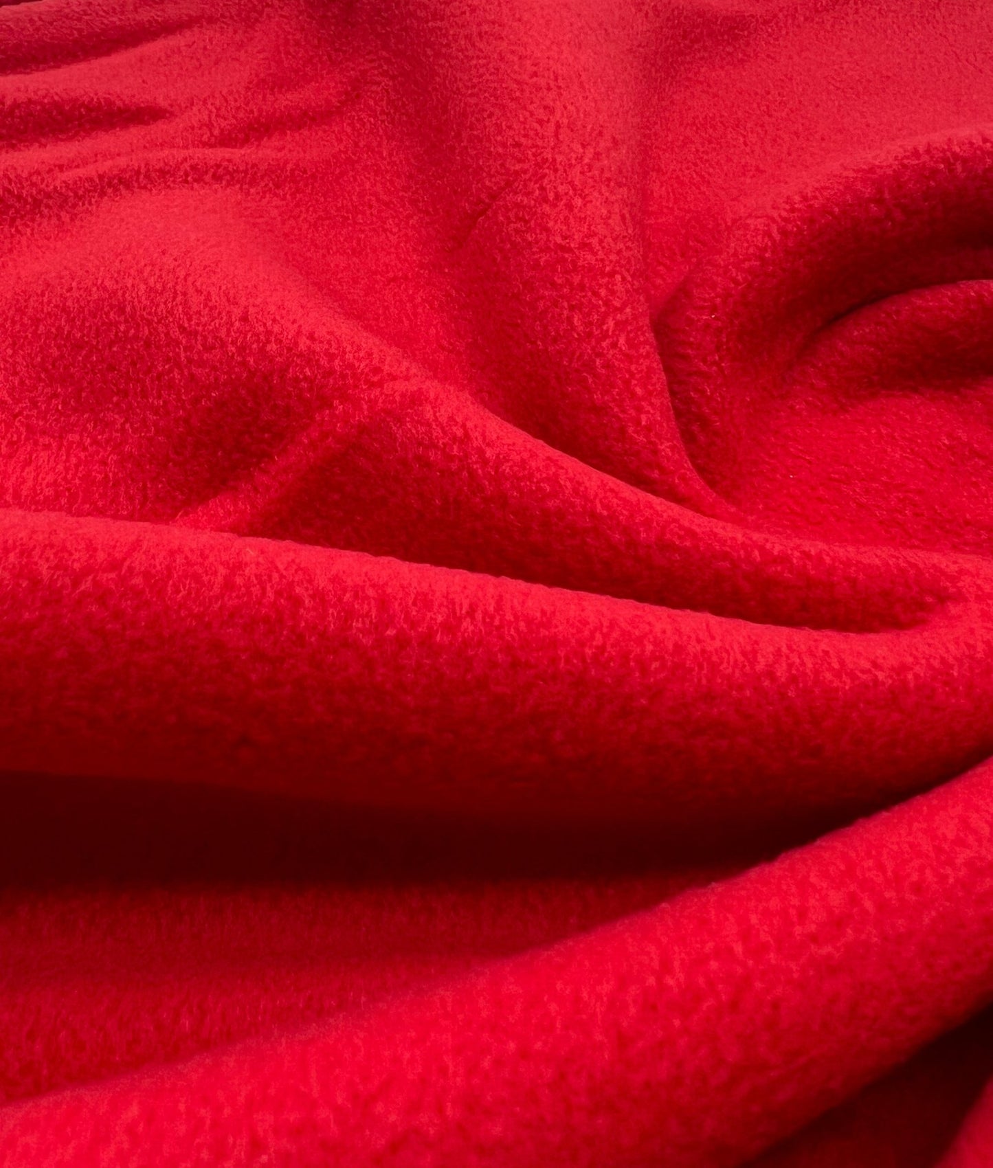 Red Plain Anti - Pil Polar Fleece Fabric Blanket Loungewear - T9 Fabrics