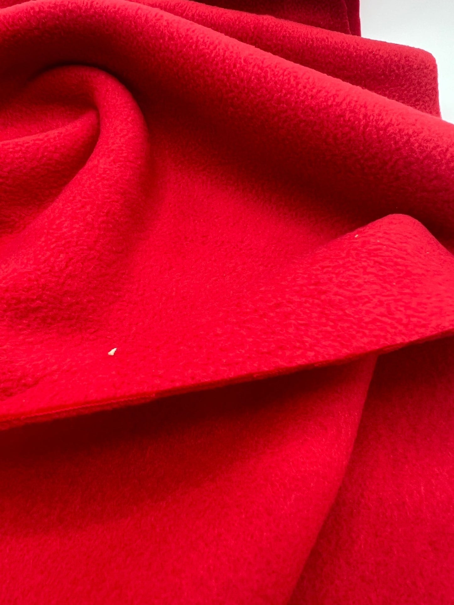 Red Plain Anti - Pil Polar Fleece Fabric Blanket Loungewear - T9 Fabrics