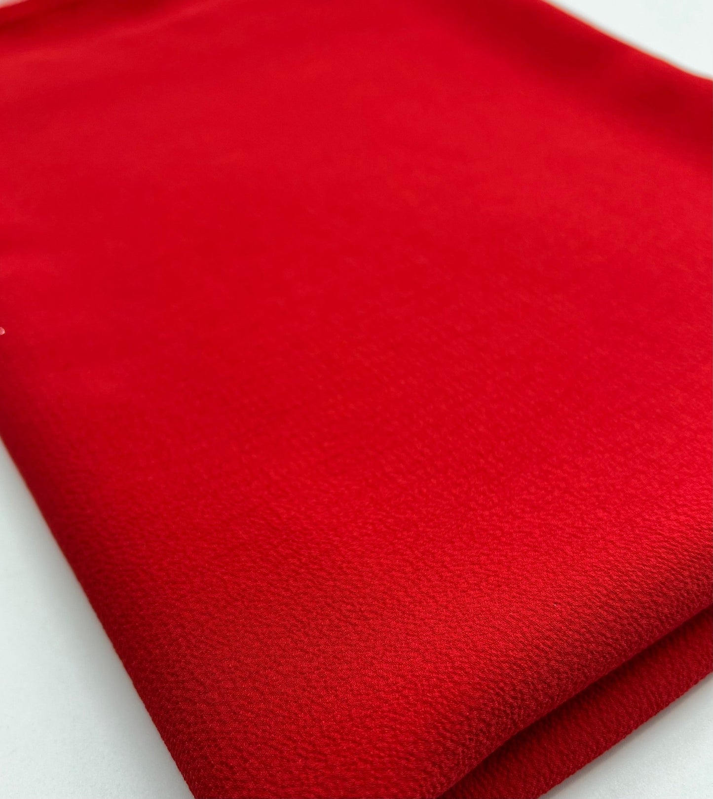 Red Plain Lightweight Bubble Crepe Fabric - T9 Fabrics