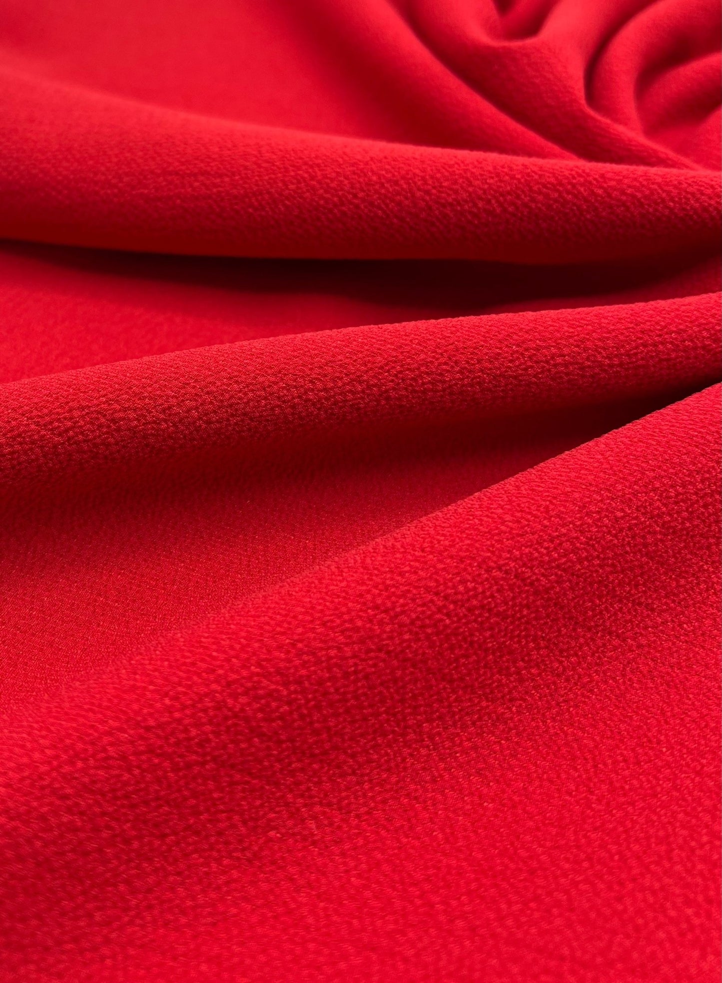 Red Plain Lightweight Bubble Crepe Fabric - T9 Fabrics