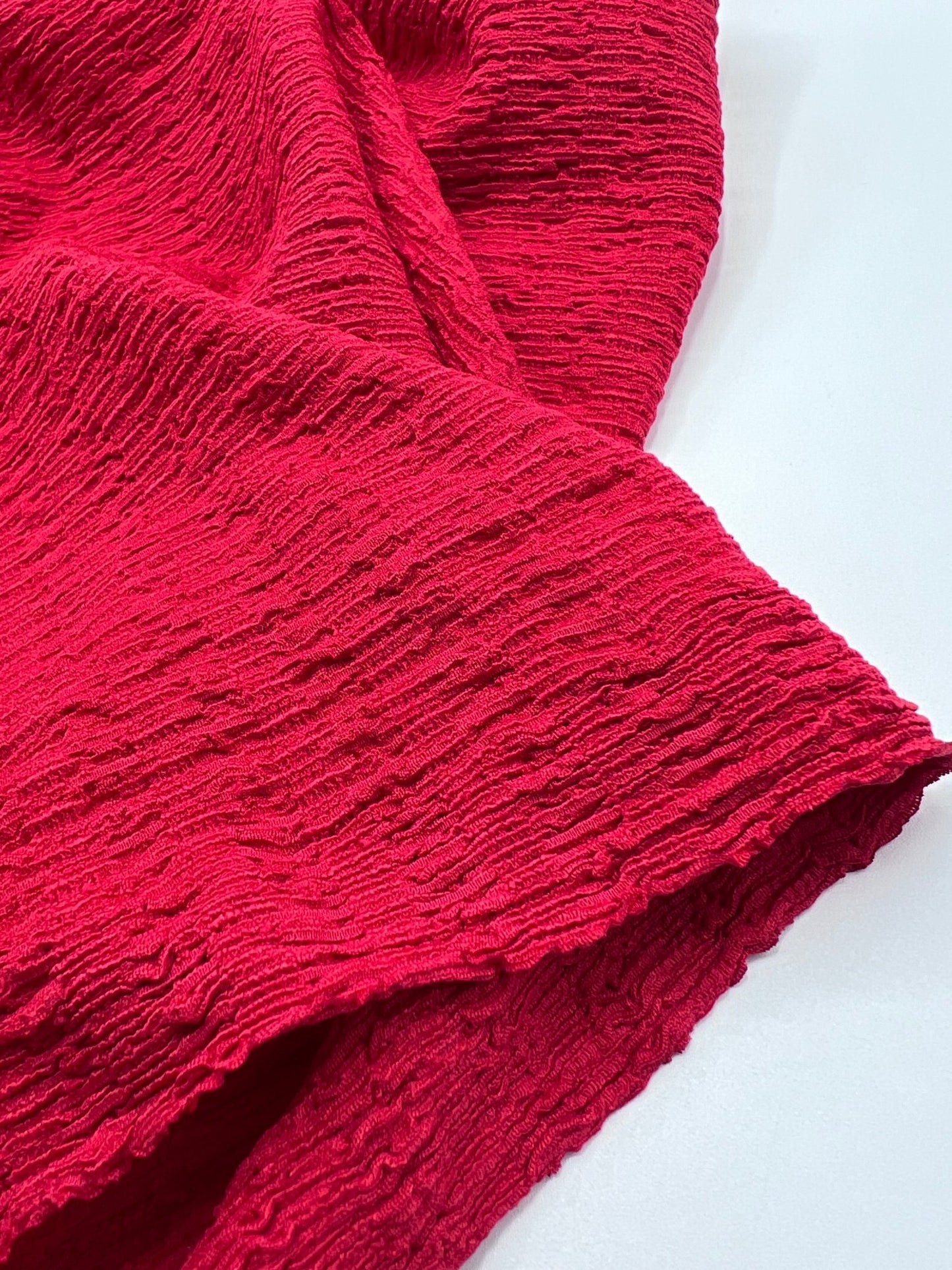 Red Textured Popcorn Stretch Fabric - T9 Fabrics