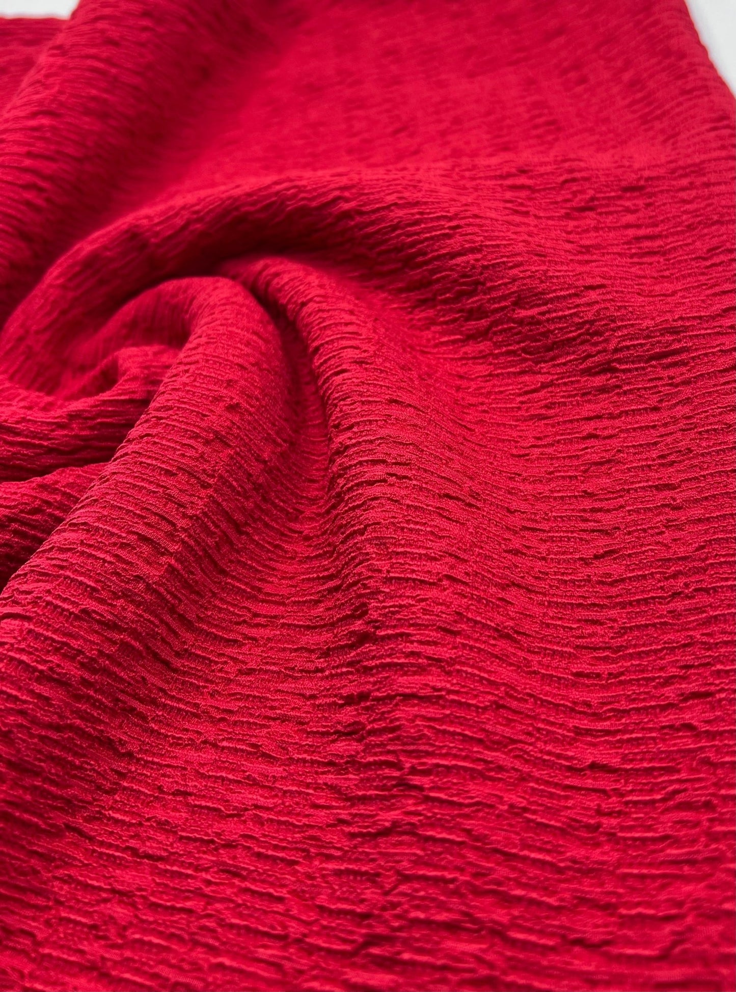 Red Textured Popcorn Stretch Fabric - T9 Fabrics