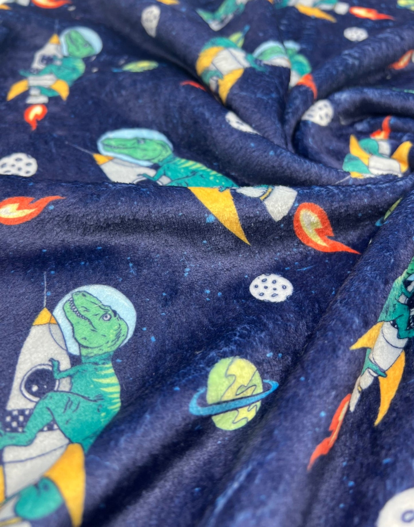 Ride The Rocket Cuddle Fleece Fabric Blanket Loungewear - T9 Fabrics