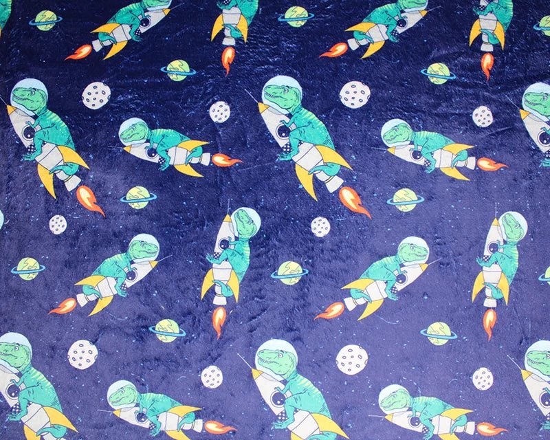 Ride The Rocket Cuddle Fleece Fabric Blanket Loungewear - T9 Fabrics