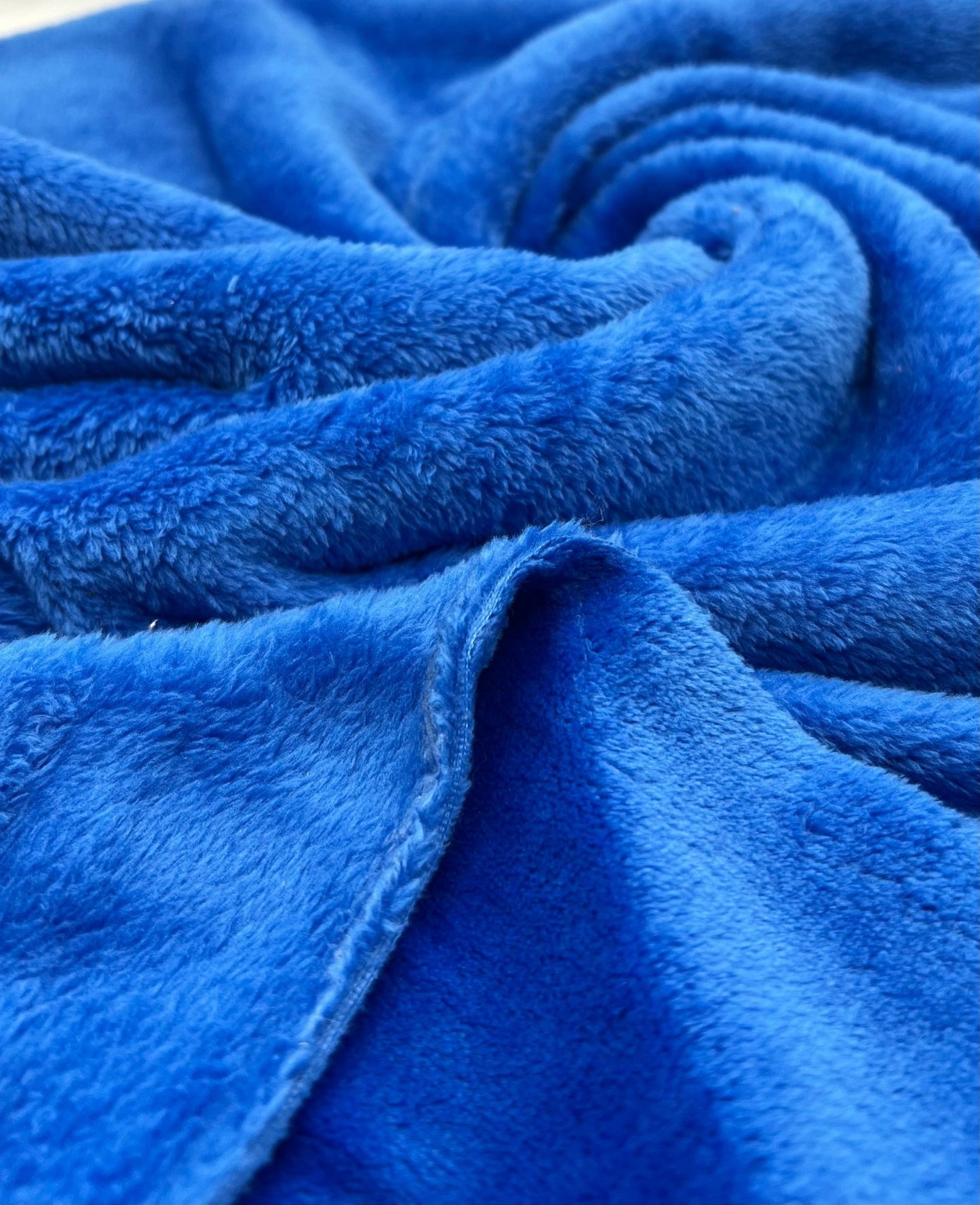 Royal Blue Super Soft Plain Cuddle Fleece Fabric Blanket Loungewear - T9 Fabrics