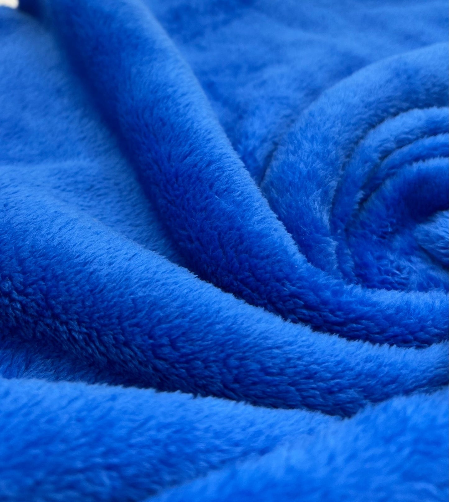 Royal Blue Super Soft Plain Cuddle Fleece Fabric Blanket Loungewear - T9 Fabrics
