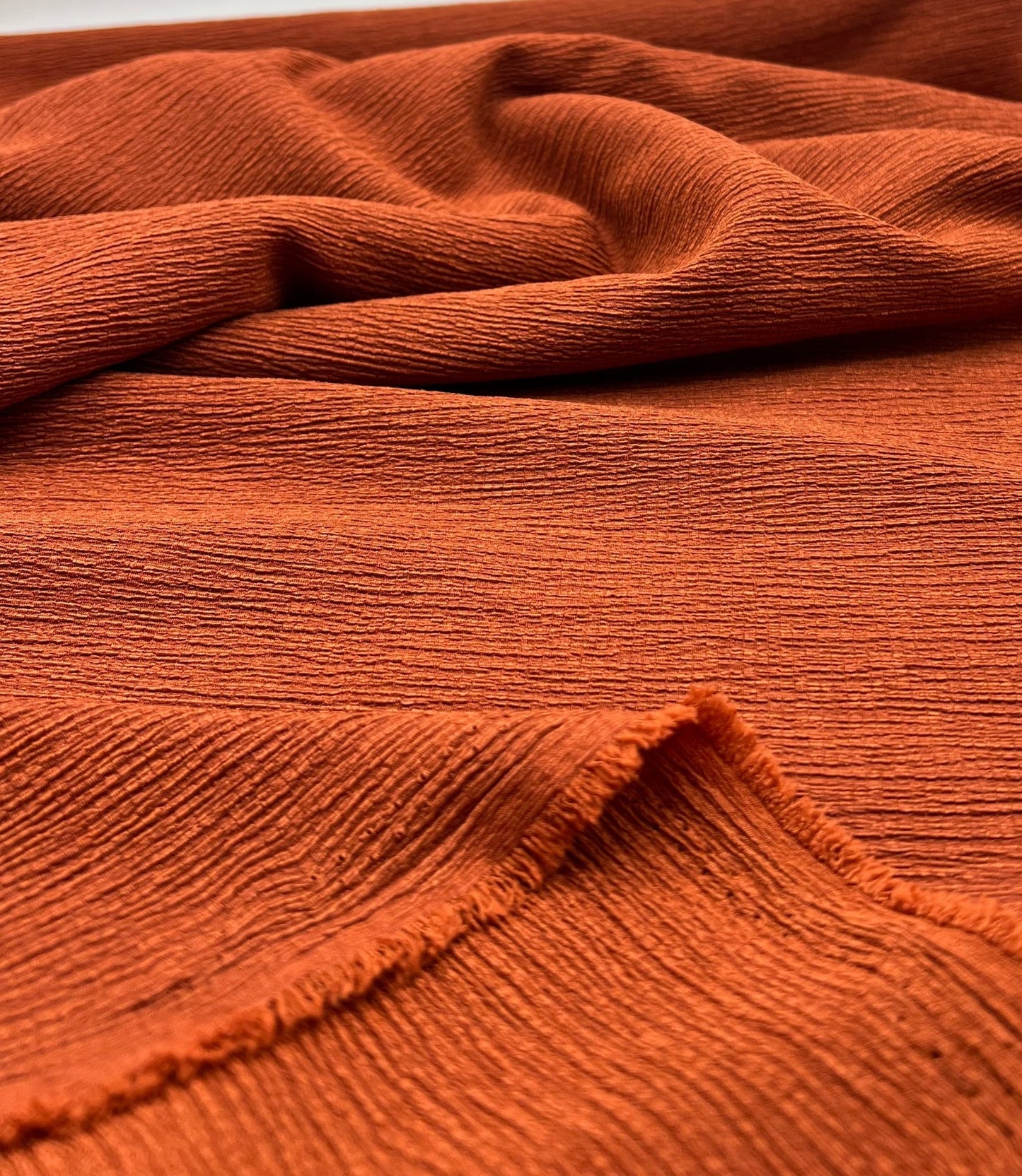 Rust Textured Tree Bark Stretch Dress Craft Fabric - T9 Fabrics