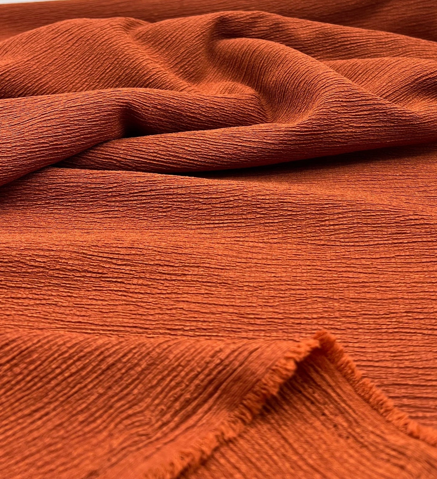 Rust Textured Tree Bark Stretch Dress Craft Fabric - T9 Fabrics