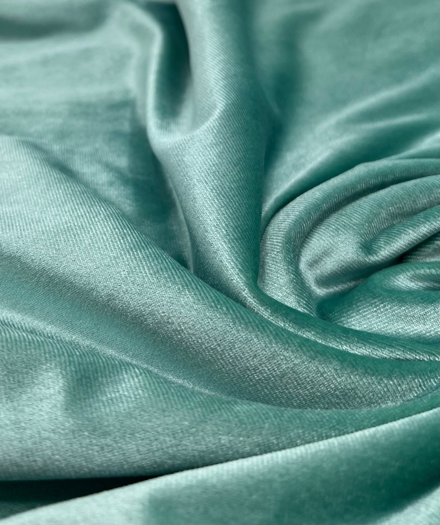 Sage Green Plain Velour Spandex Stretch Fabric - T9 Fabrics