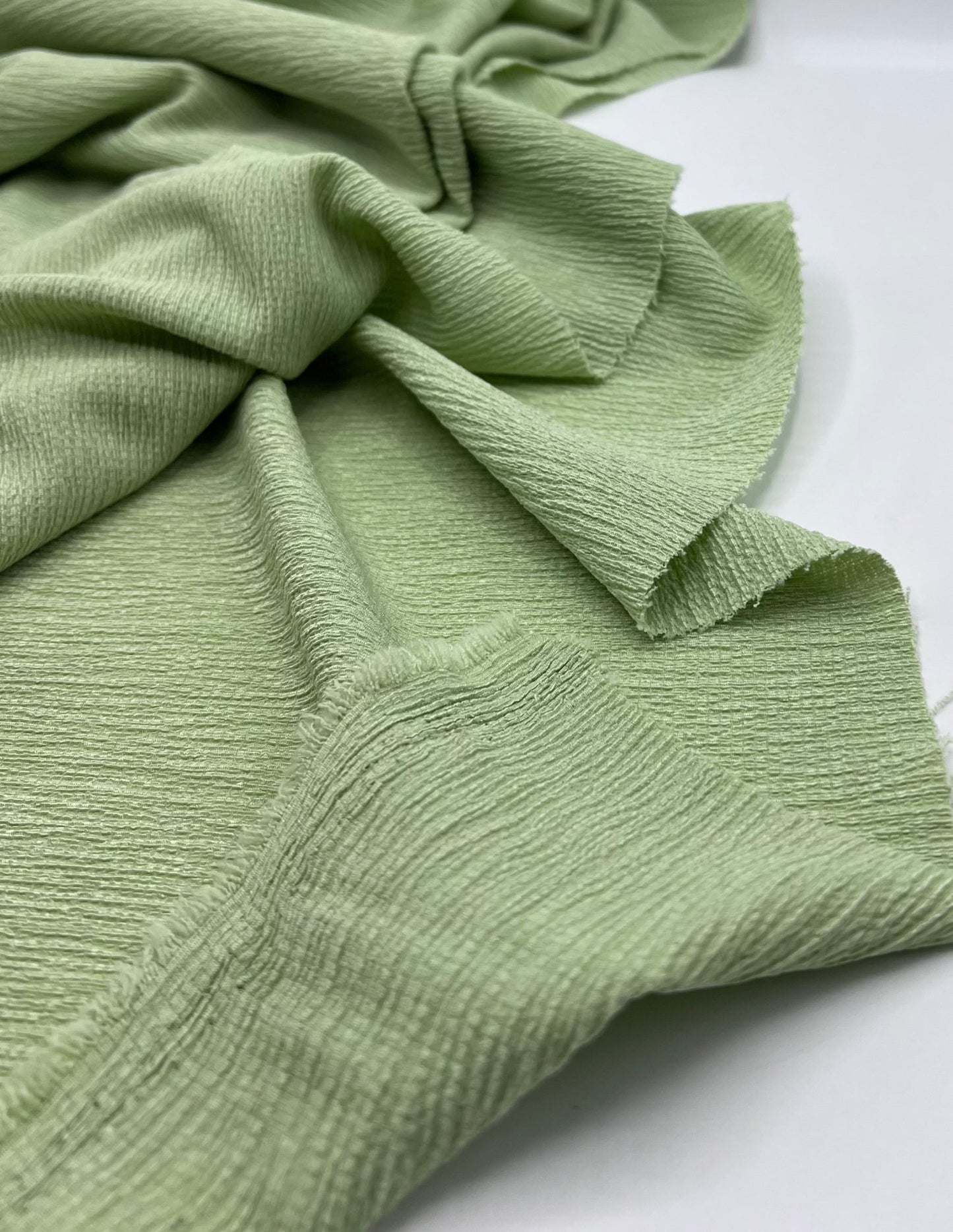 Sage Green Tree Bark Stretch Dress Craft Fabric - T9 Fabrics