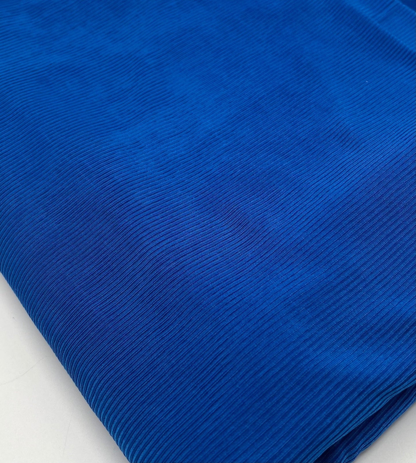 Shiny Blue 2X1 Fine Rib Stretch Fabric - T9 Fabrics