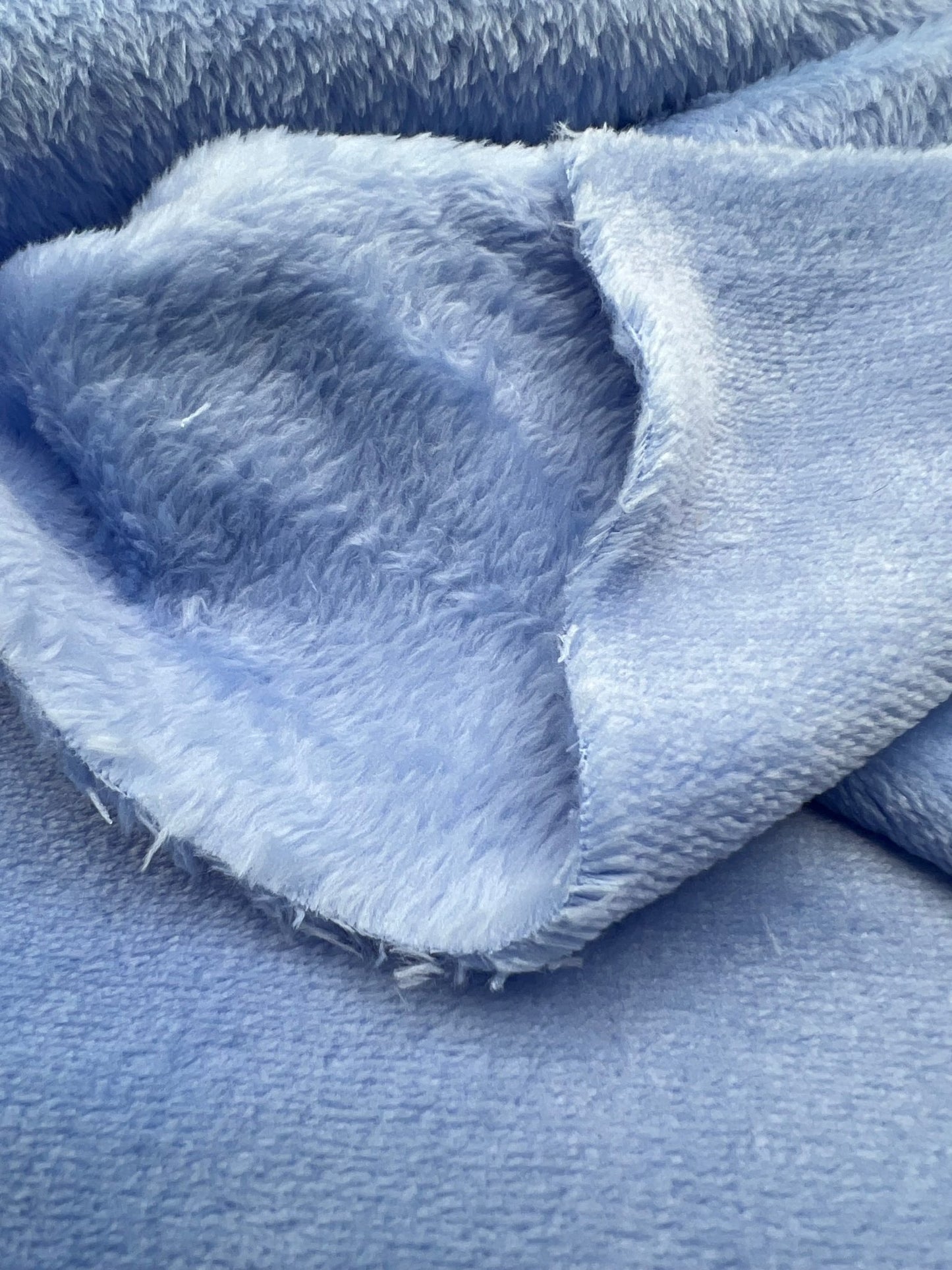 Sky Blue Super Soft Plain Cuddle Fleece Fabric Blanket Loungewear - T9 Fabrics